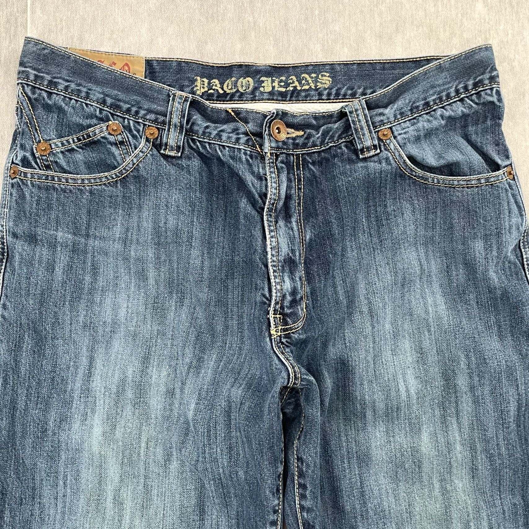 Vintage VINTAGE Paco Men Jeans 36 Adult Straight Leg Blue Denim Heavy Duty Logo Streetwear 90s Size US 36 / EU 52 - 3 Thumbnail