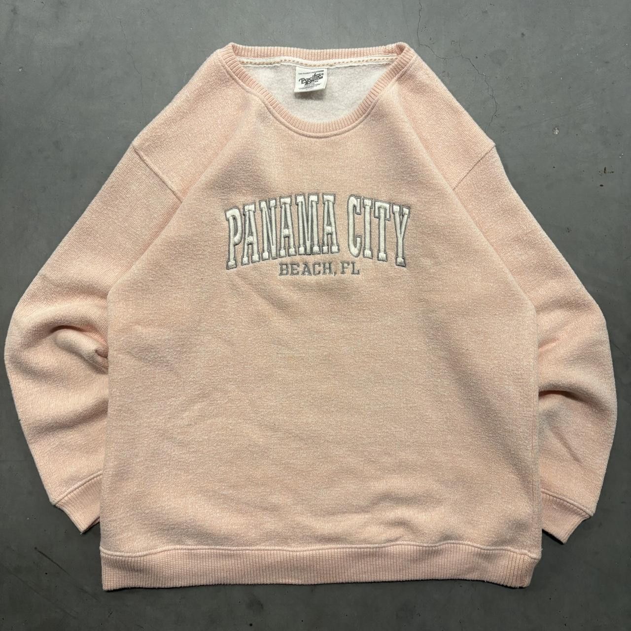 Vintage Crazy Vintage Y2K/2000s Pink Cozy Panama City Beach Loungewear Crewneck Sweatshirt! Size US L / EU 52-54 / 3 - 1 Thumbnail