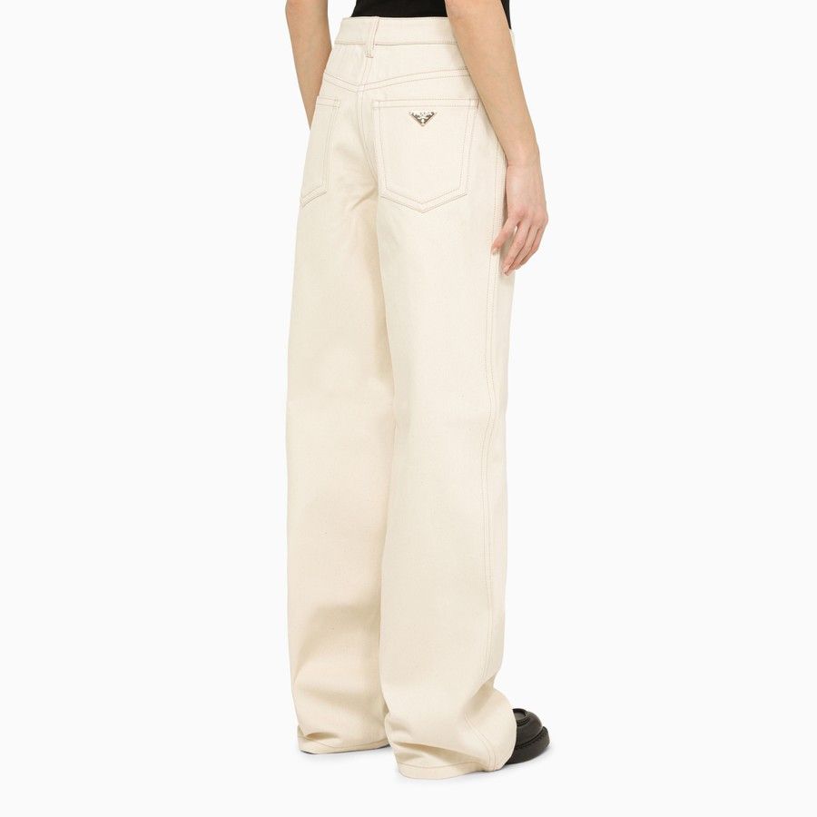Prada o1d2blof0924 Jeans in Ivory Size 27" / US 4 / IT 40 - 4 Thumbnail
