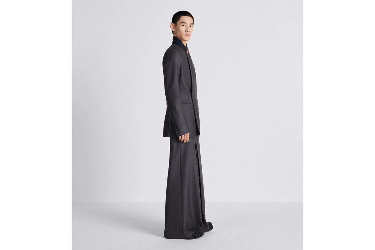 Dior o1bcso1str0125 Wide-Leg Pants in Anthracite Grey Size US 30 / EU 46 - 5 Thumbnail