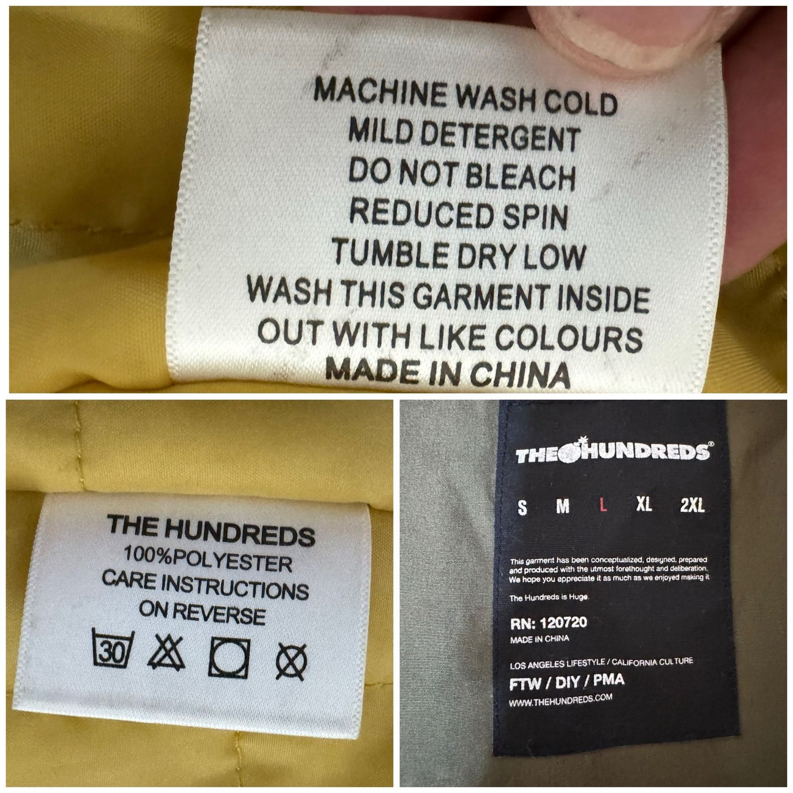 The Hundreds The Hundreds Olive Green Purple Yellow Bomber Utility Jacket Size US L / EU 52-54 / 3 - 7 Thumbnail