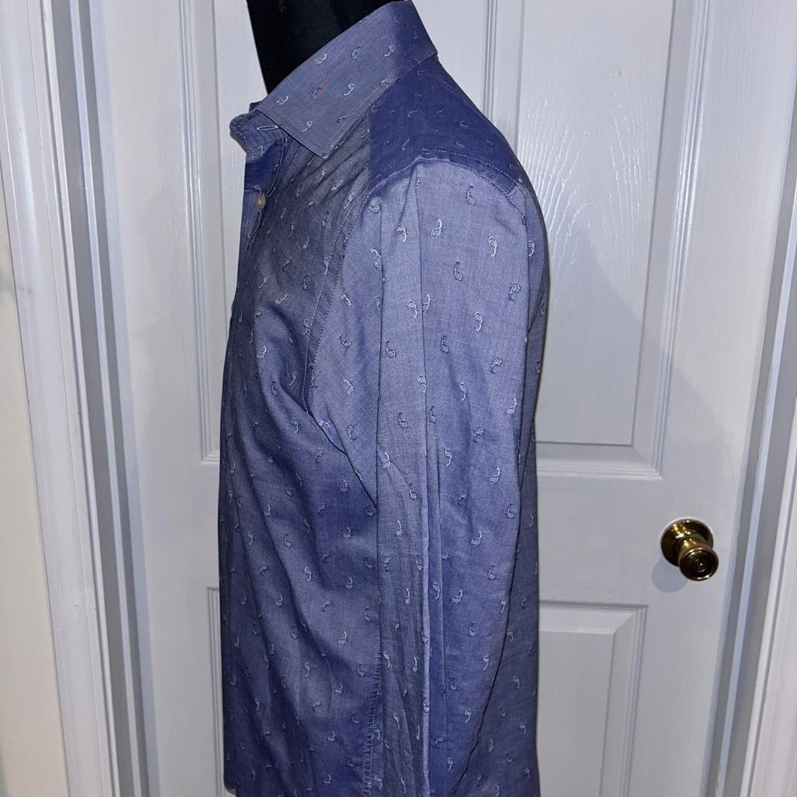 Etro Etro Milano Light Blue Paisley Dress Shirt Size 39 Italy Size US M / EU 48-50 / 2 - 4 Thumbnail