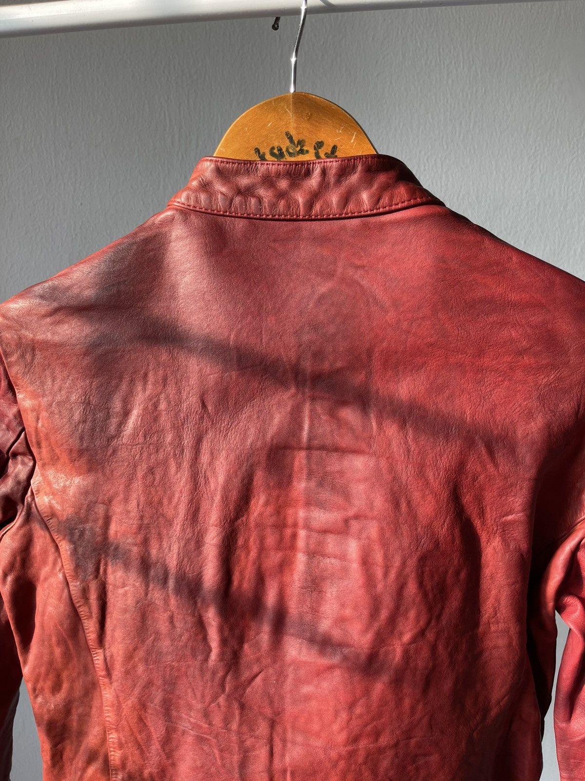 Isamu Katayama Backlash Isamu Katayama Backlash Red Leather Biker Jacket Size US XS / EU 42 / 0 - 13 Thumbnail