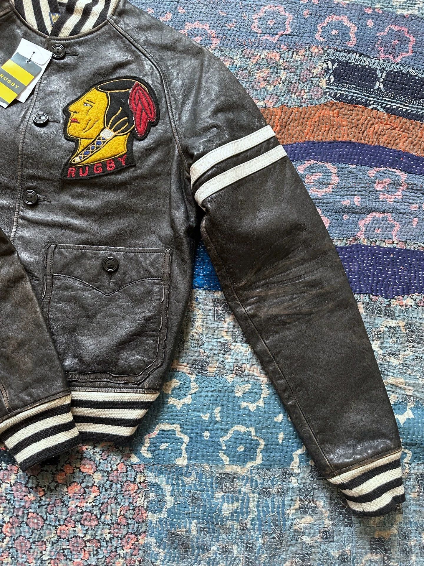 Polo Ralph Lauren Polo RL RugbyRRL Buffalo Leather Baseball Jkt S New Size US S / EU 44-46 / 1 - 4 Thumbnail