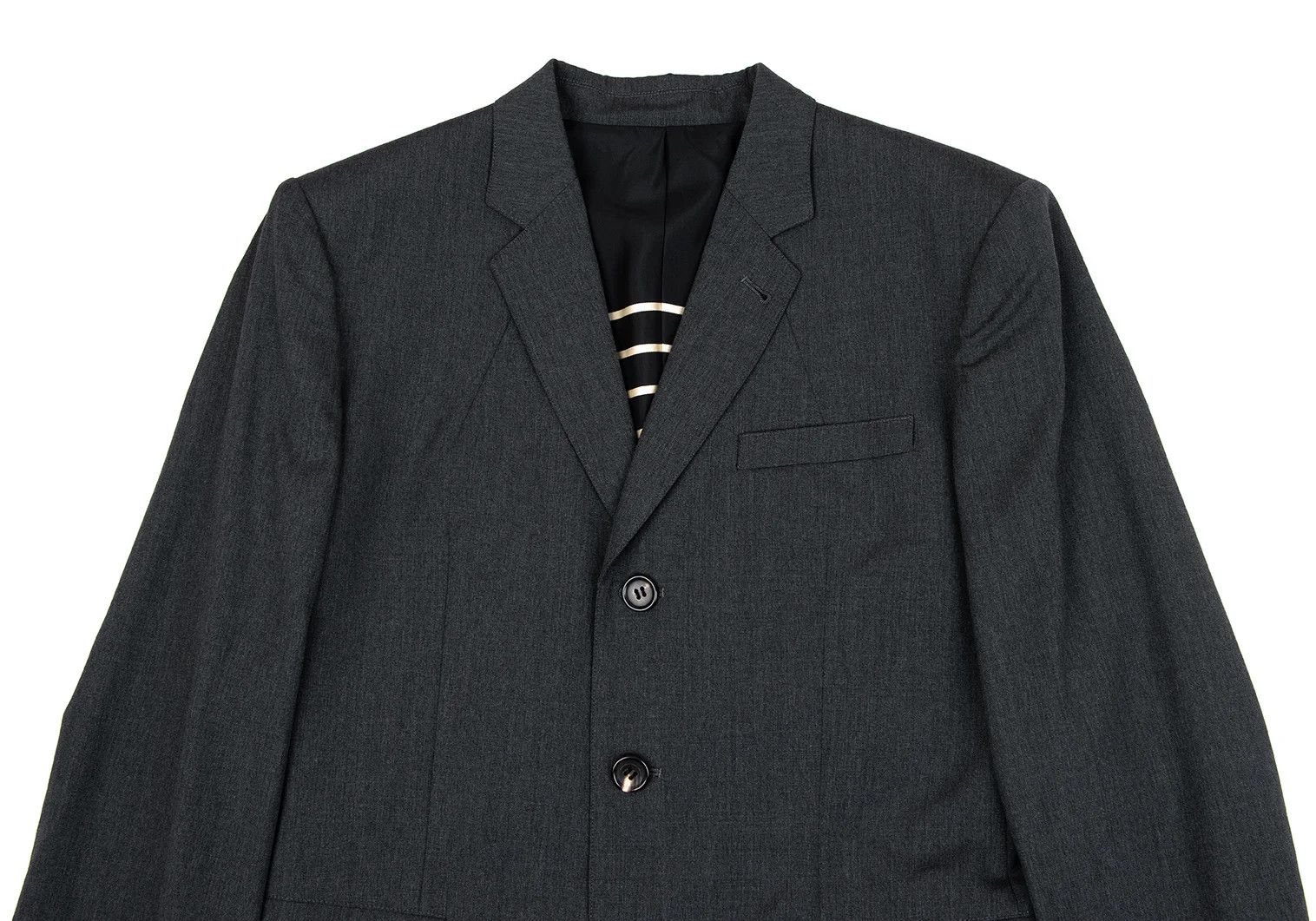 Jean Paul Gaultier Wool 3B Jacket in Gray Size 50 with Shoulder Pads Size US M / EU 48-50 / 2 - 2 Thumbnail