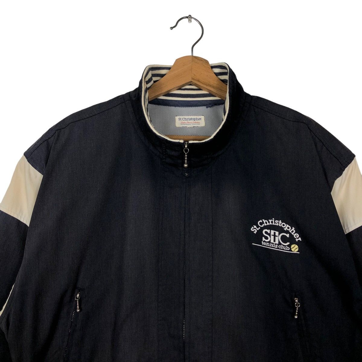 Japanese Brand 🔥90’s Vitage Tennis Club Bomber Jacket St. Christopher USA Size US L / EU 52-54 / 3 - 2 Thumbnail