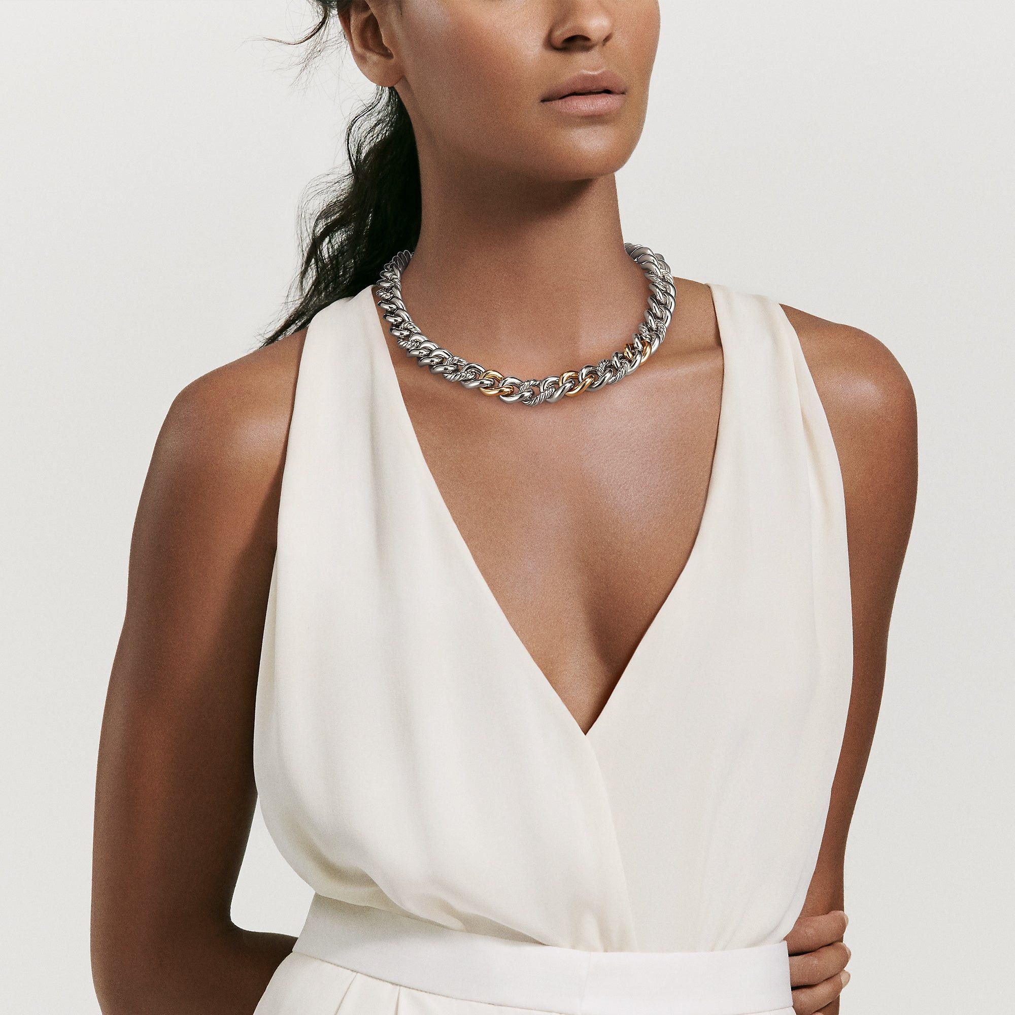 David Yurman o1w1db10325 Necklace in Sterling Silver with 18K Yellow Gold Size ONE SIZE - 3 Thumbnail