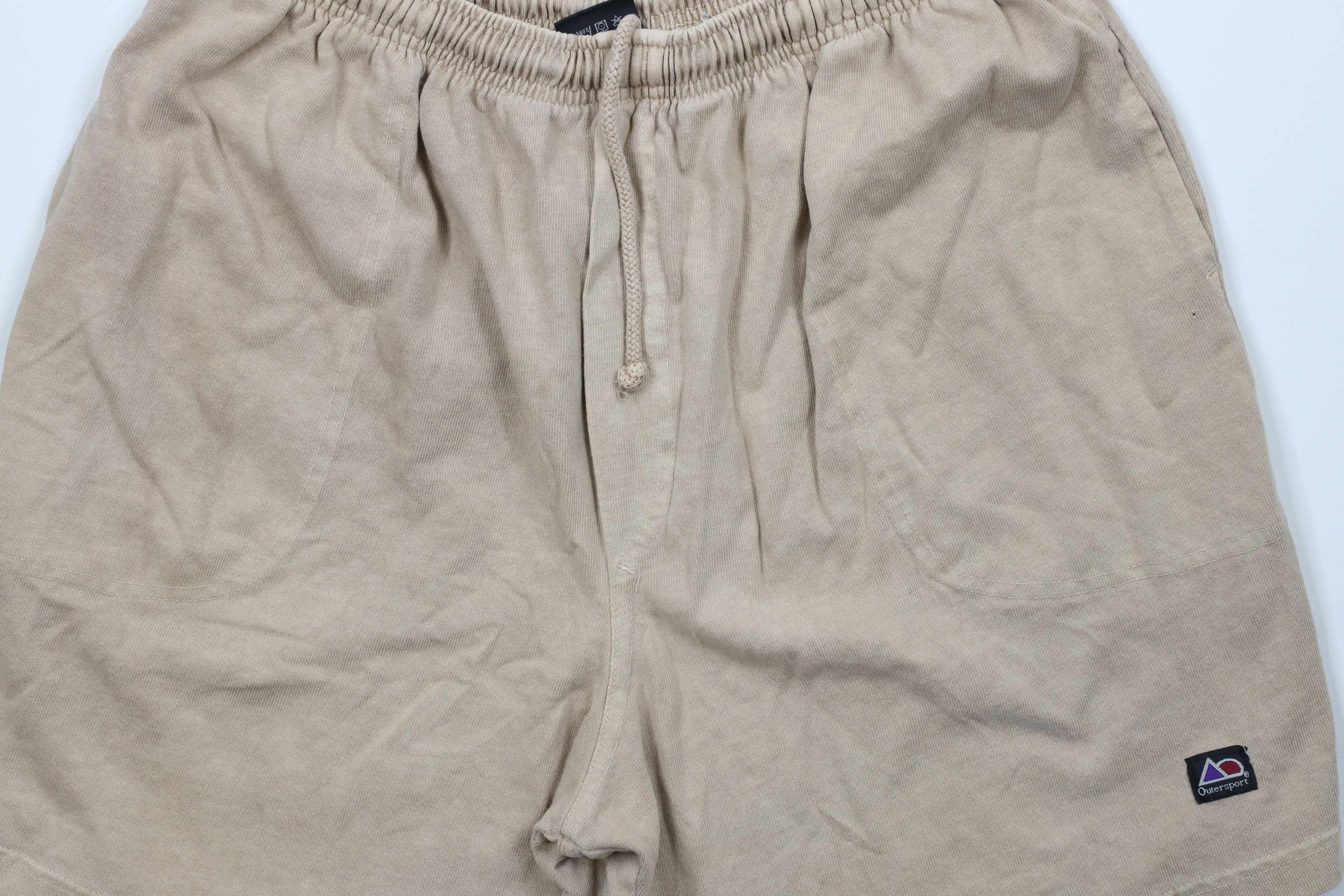 Vintage Vintage 90s Streetwear Pigment Dye Above Knee Shorts Beige Size US 34 / EU 50 - 3 Thumbnail
