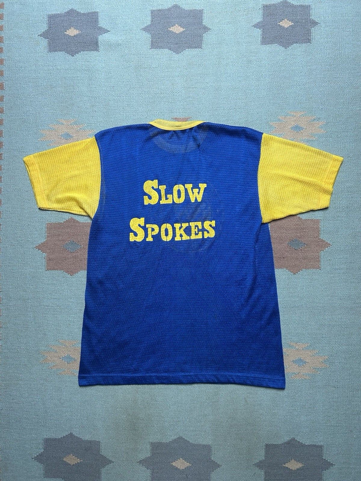 Vintage 70s mesh jersey t shirt Michigan Ontario trial slow spokes M Size US M / EU 48-50 / 2 - 8 Thumbnail