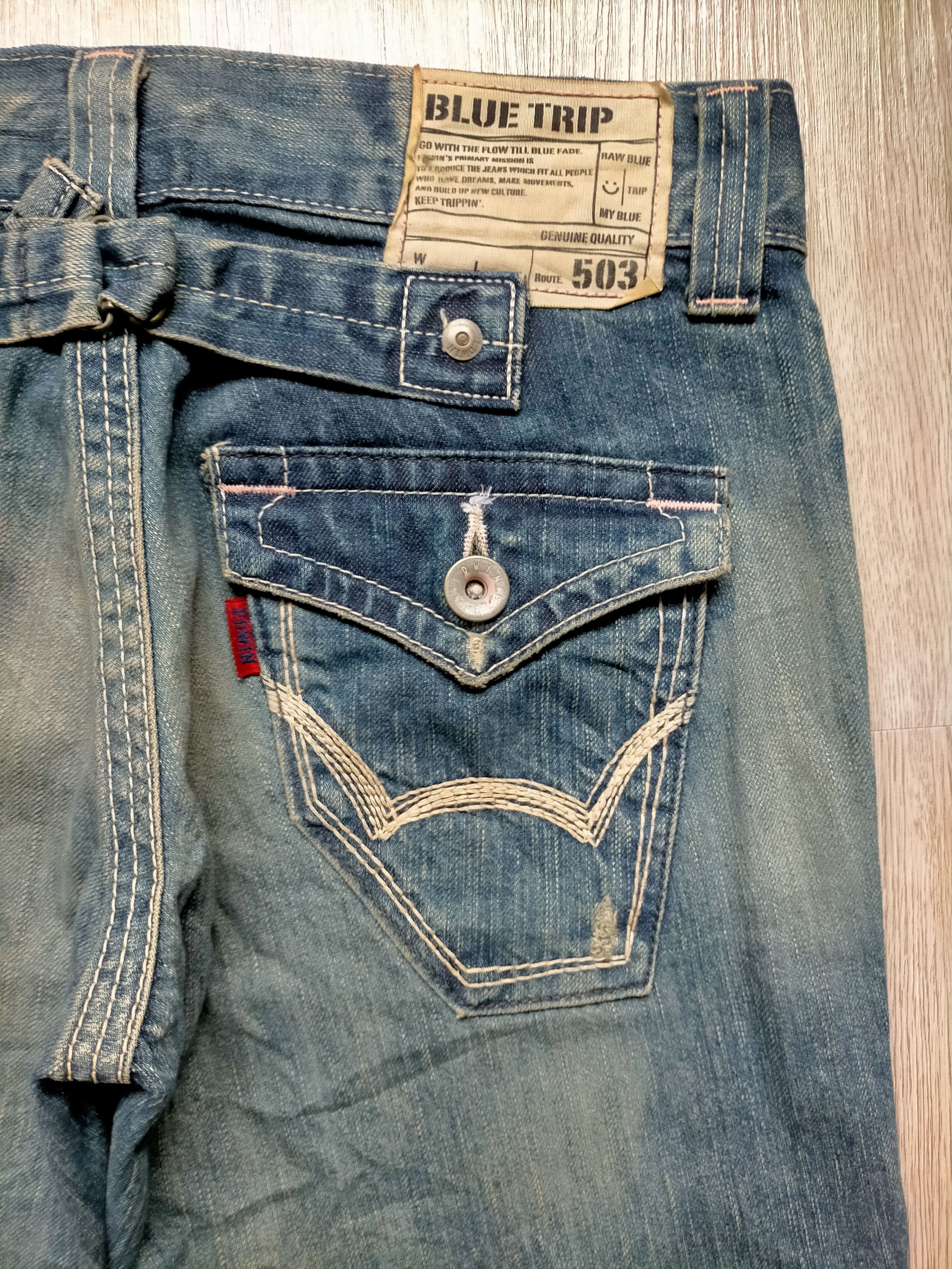 Edwin Flare Jeans Edwin 503 Blue Trip Low rise Denim Size US 30 / EU 46 - 11 Thumbnail