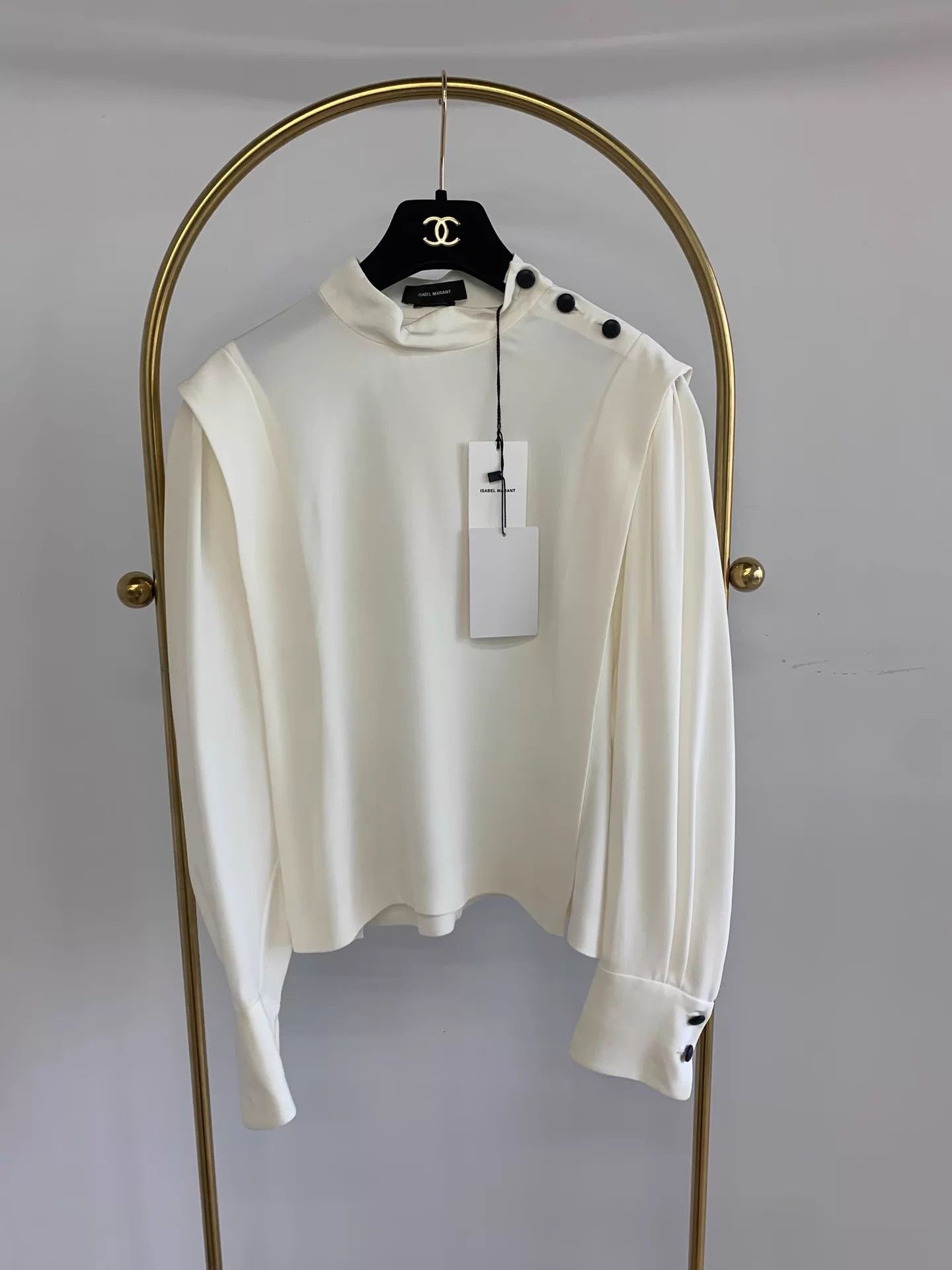 Isabel Marant ISABEL MARANT White Long Sleeve Top Size 38 Unused Size XS / US 0-2 / IT 36-38 - 1 Thumbnail