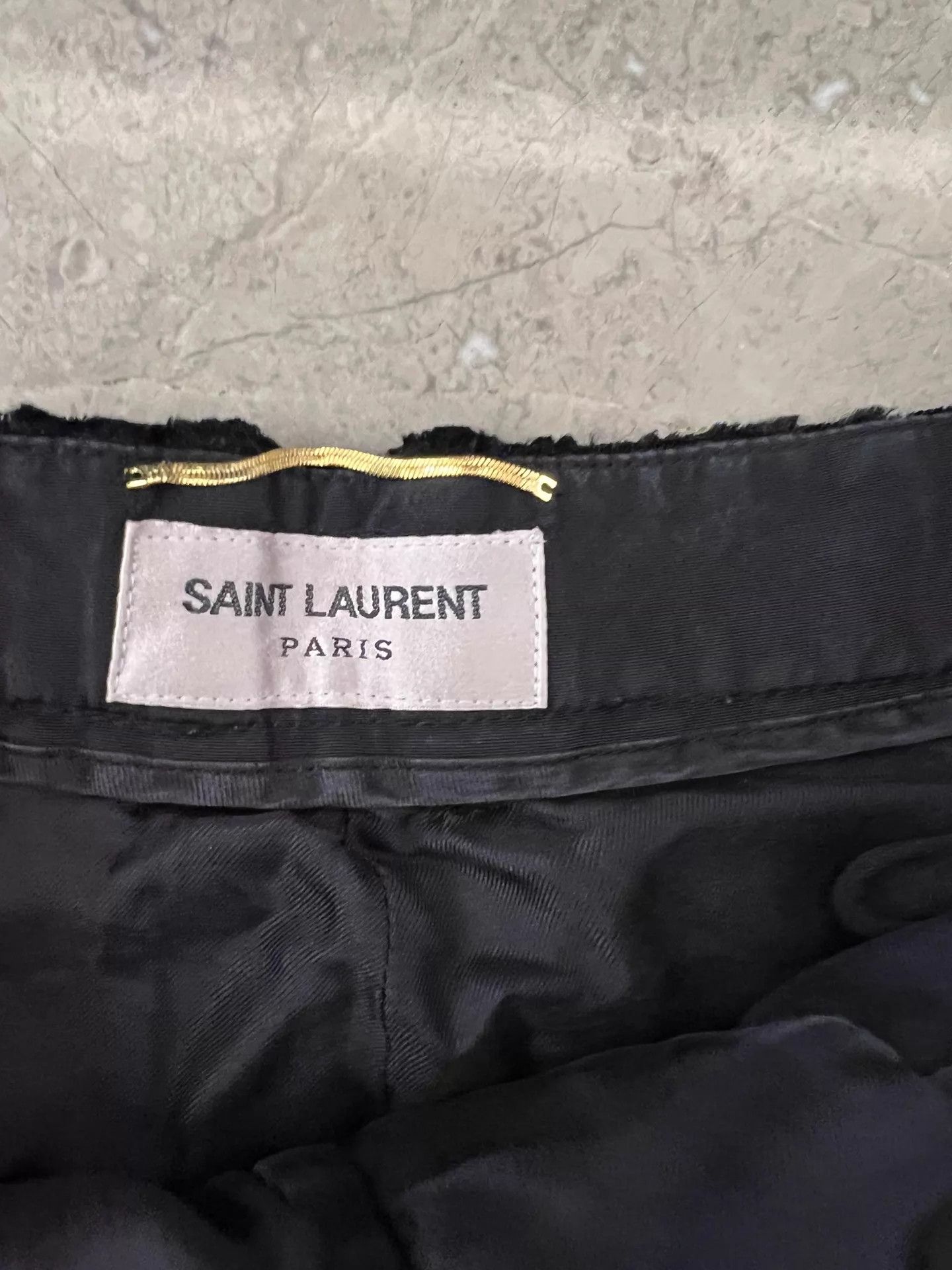 Saint Laurent Paris SLP Velvet Leopard Jacquard Bootcut Trousers F34 Size 25" / US 0 / IT 36 - 3 Thumbnail