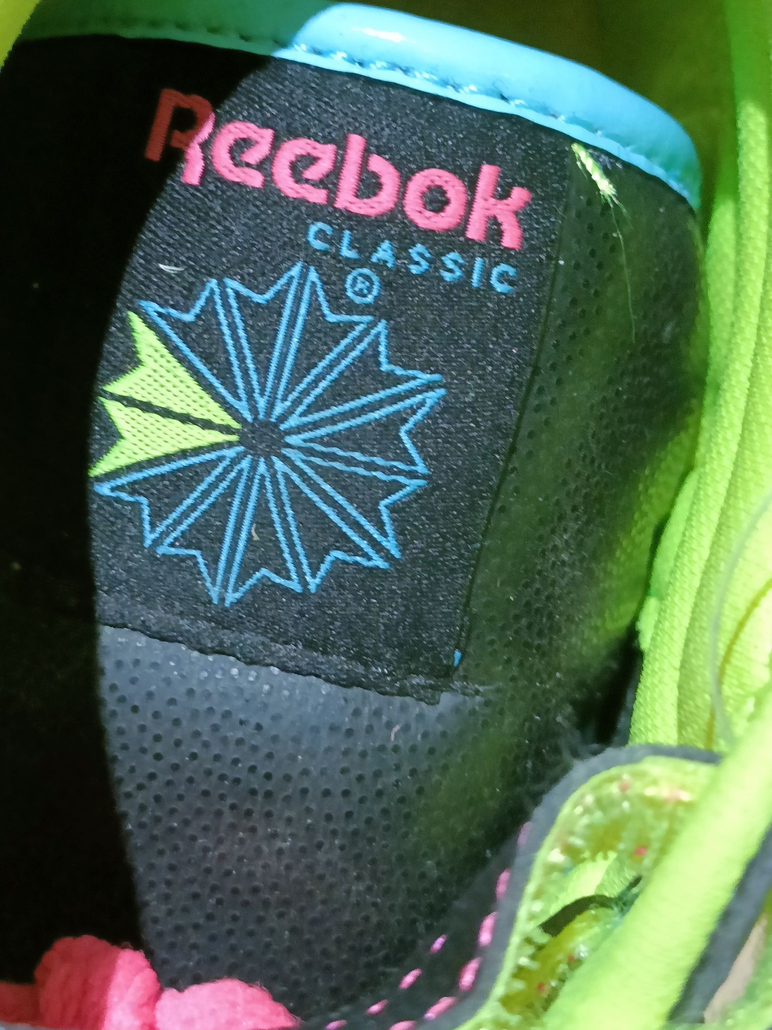 Reebok Reebok Sneakers Girls 3 Black Pink Teal High Top Polka Dot Size 3XL / US 20-22 - 9 Thumbnail