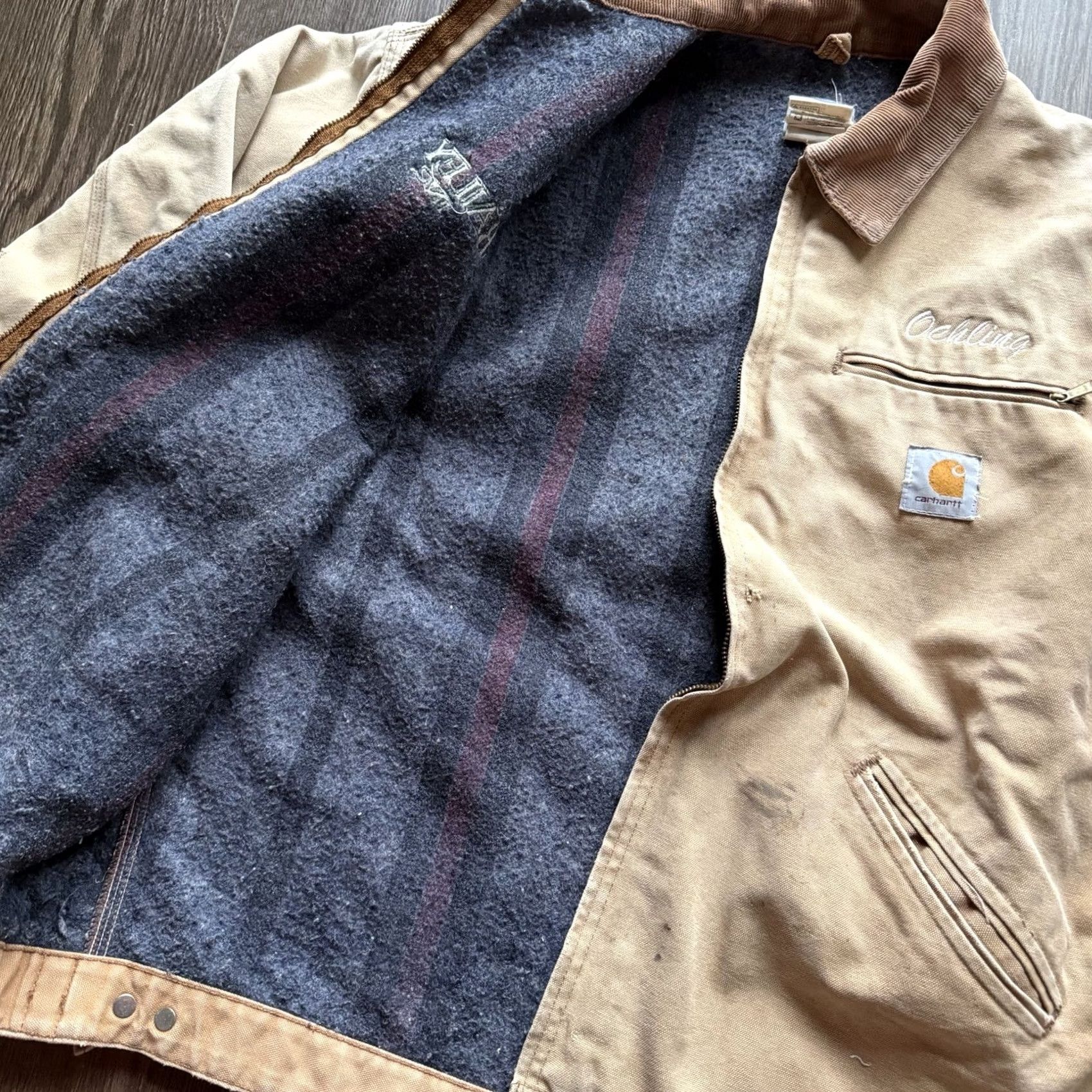 Carhartt VINTAGE Carhartt Jacket J01 BRN Brown 48 USA Mens Regular Lined Warmth Canvas Cotton Size US M / EU 48-50 / 2 - 6 Thumbnail