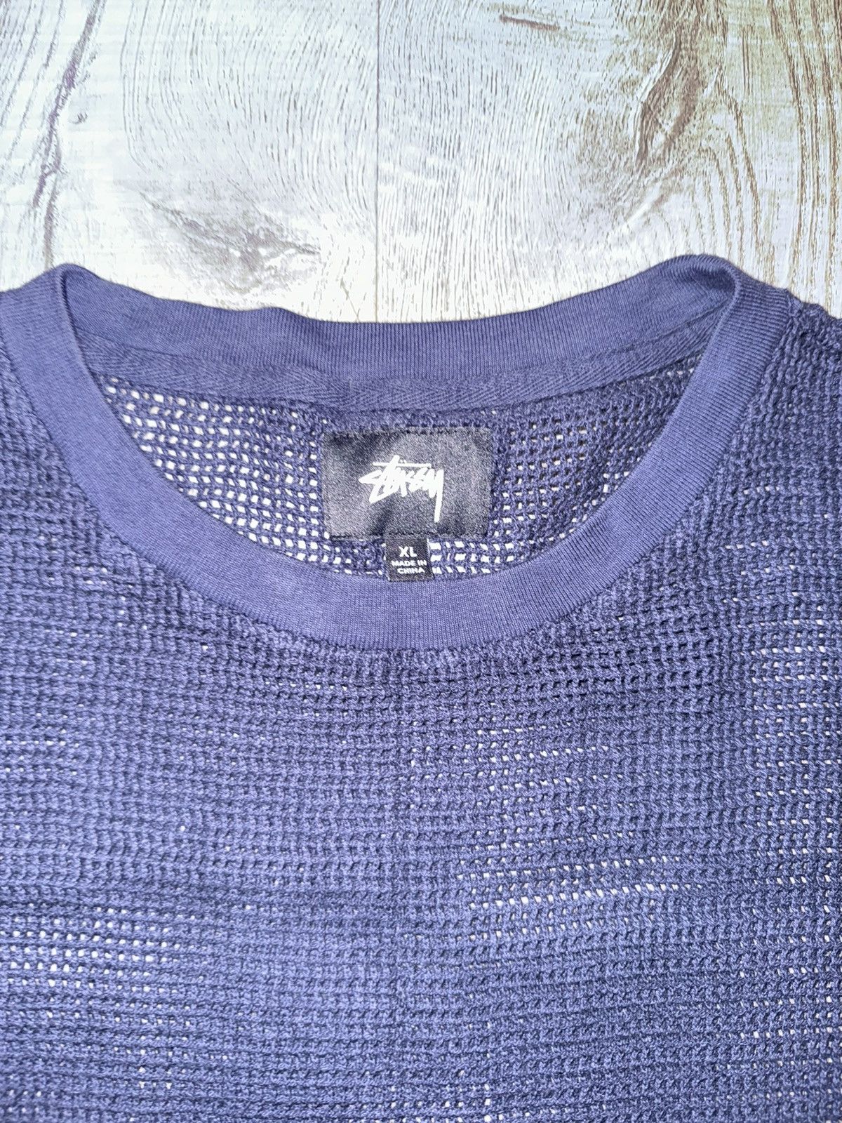 Stussy Knitted Mesh S/S T-shirt Size US XL / EU 56 / 4 - 4 Thumbnail