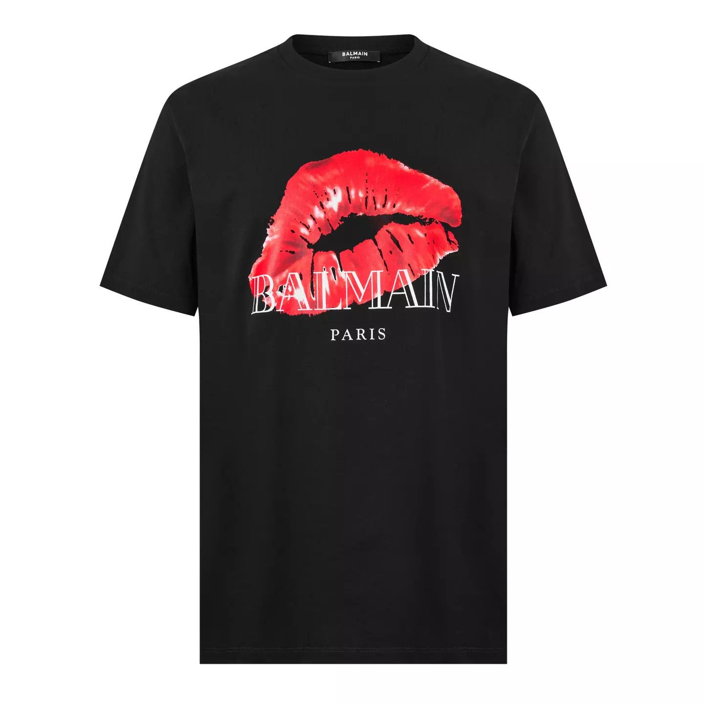 Balmain o1g2r1mq0426 Kiss Logo T-Shirt in Black Size US M / EU 48-50 / 2 - 1 Thumbnail