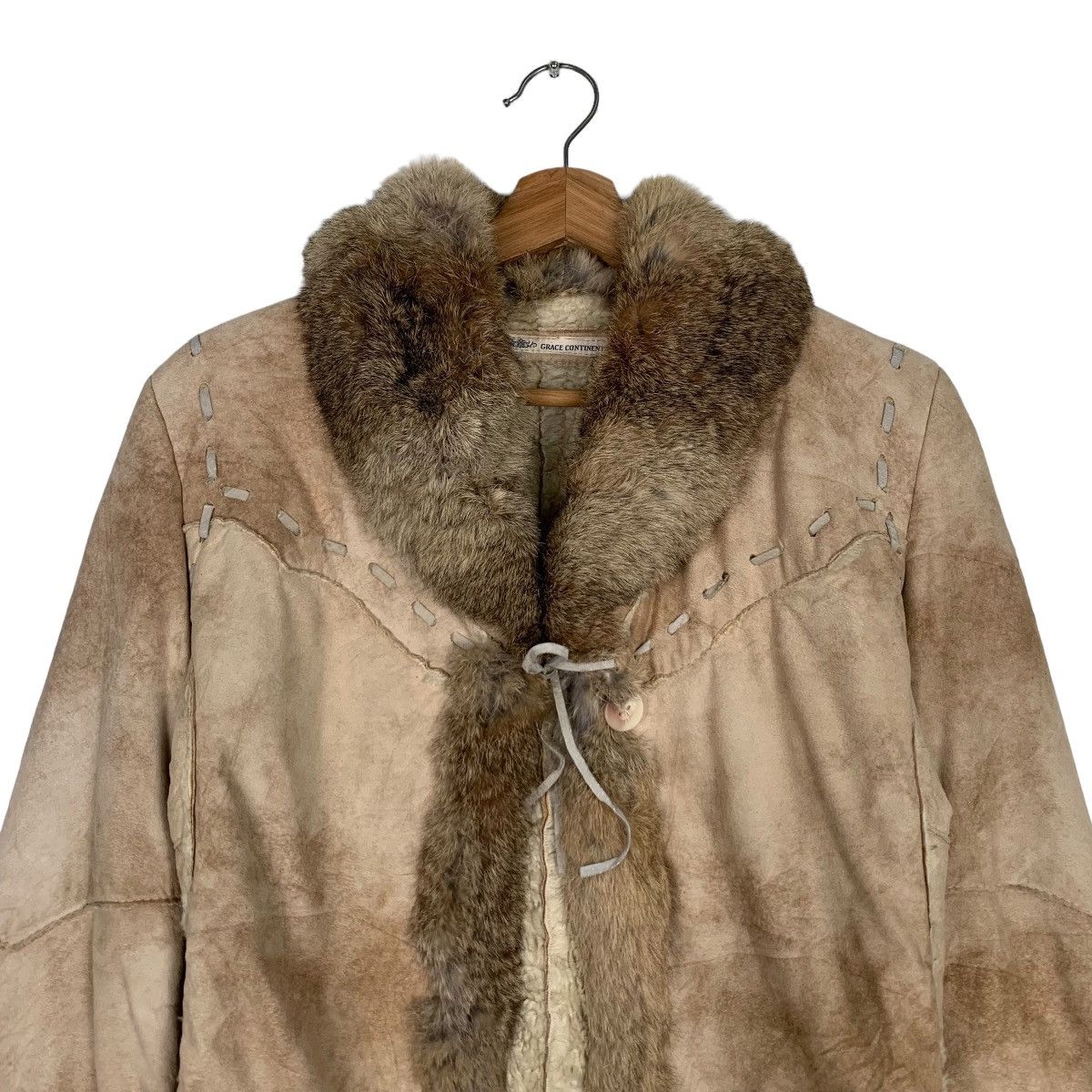 Vintage GRACE CONTINENTAL Rabbit Fur Sherpa Jacket #0218-C10 Size XS / US 0-2 / IT 36-38 - 3 Thumbnail