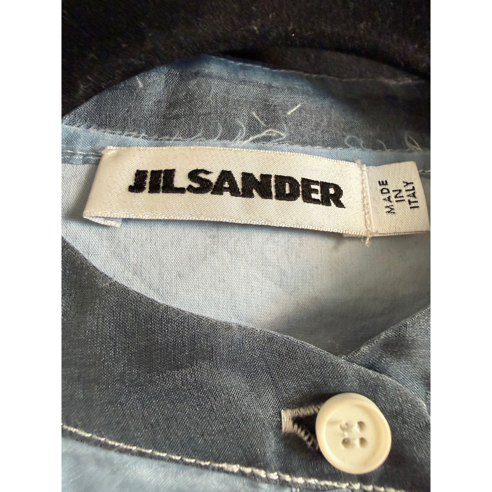 Jil Sander Jil Sander Women's SS19 Runway Blue Oversized Sheer Blouse Size L / US 10 / IT 46 - 3 Thumbnail