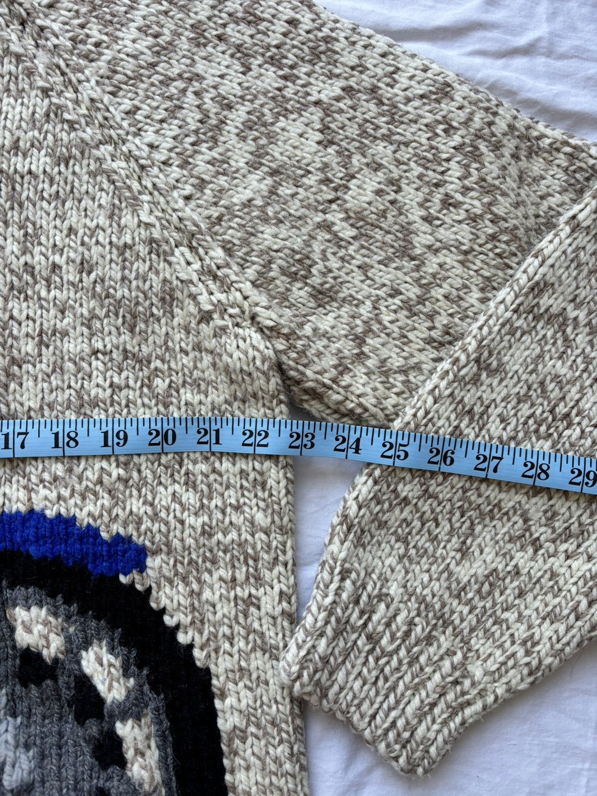 Other Vintage Hand Knit Motorcycle Cardigan Wool Cowichan Sweater Size US L / EU 52-54 / 3 - 5 Thumbnail