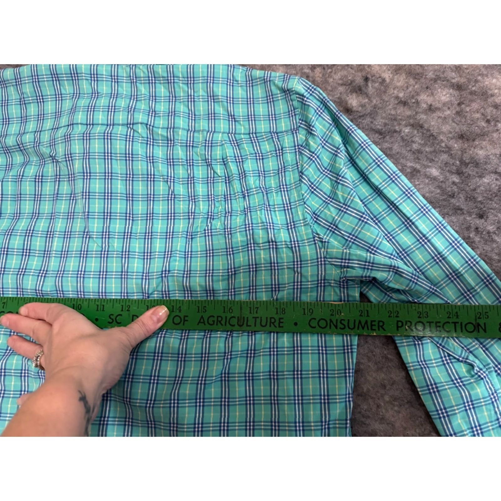 Southern Tide VINTAGE? No – the item isn’t vintage. Southern Tide Men’s Small Blue Plaid Nylon Performance Long Sleeve Button Down Size US S / EU 44-46 / 1 - 5 Thumbnail