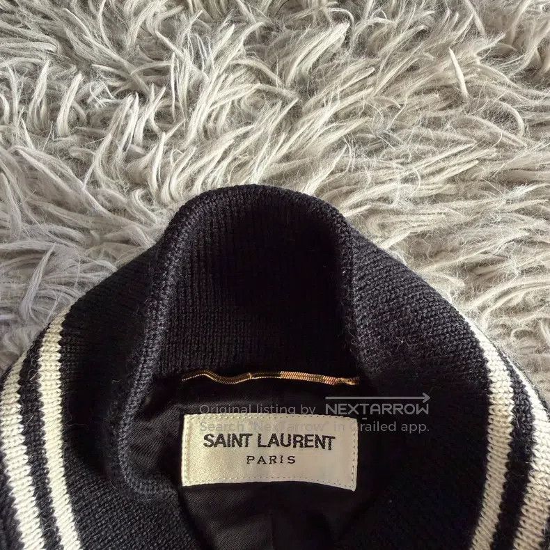 Saint Laurent Paris Saint Laurent Paris Black Samurai Wool and Leather Basebal Size XXS / US 00 / IT 34 - 4 Thumbnail