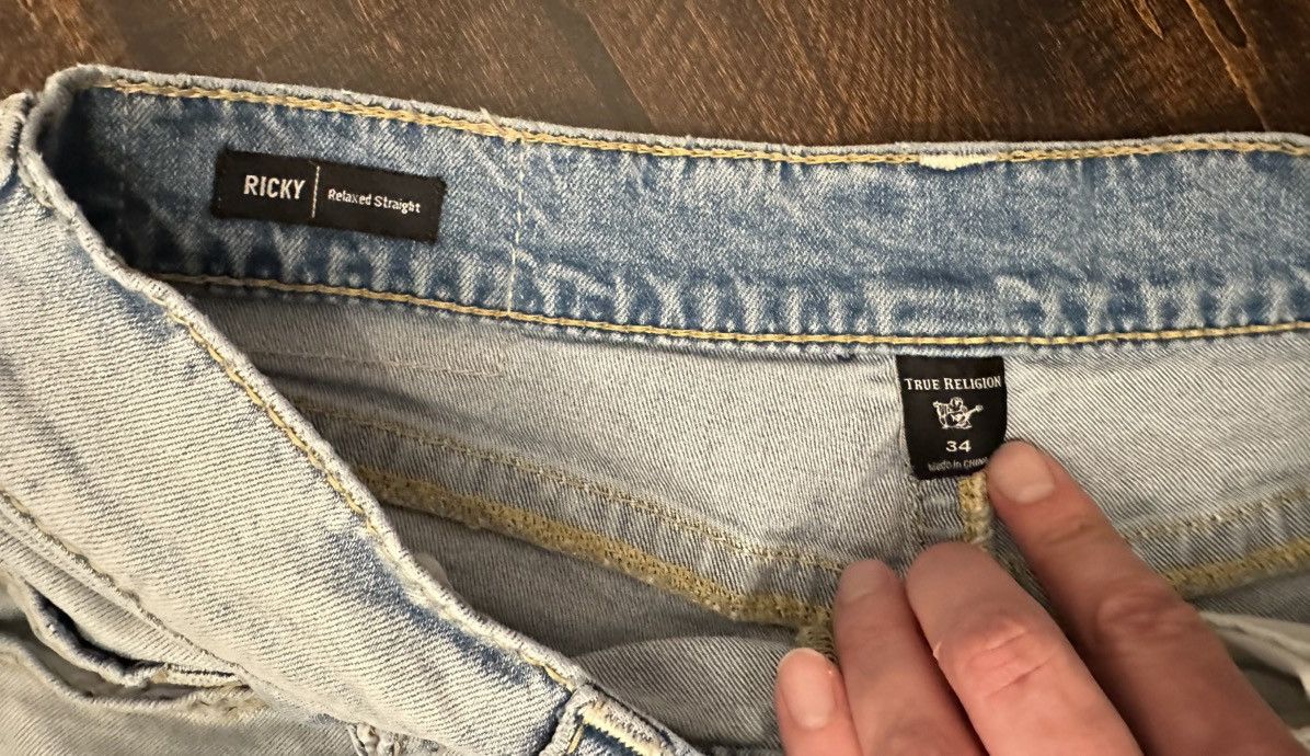 True Religion True Religion Ricky Relaxed Straight Men’s 34x33-Spots- Size US 34 / EU 50 - 11 Thumbnail