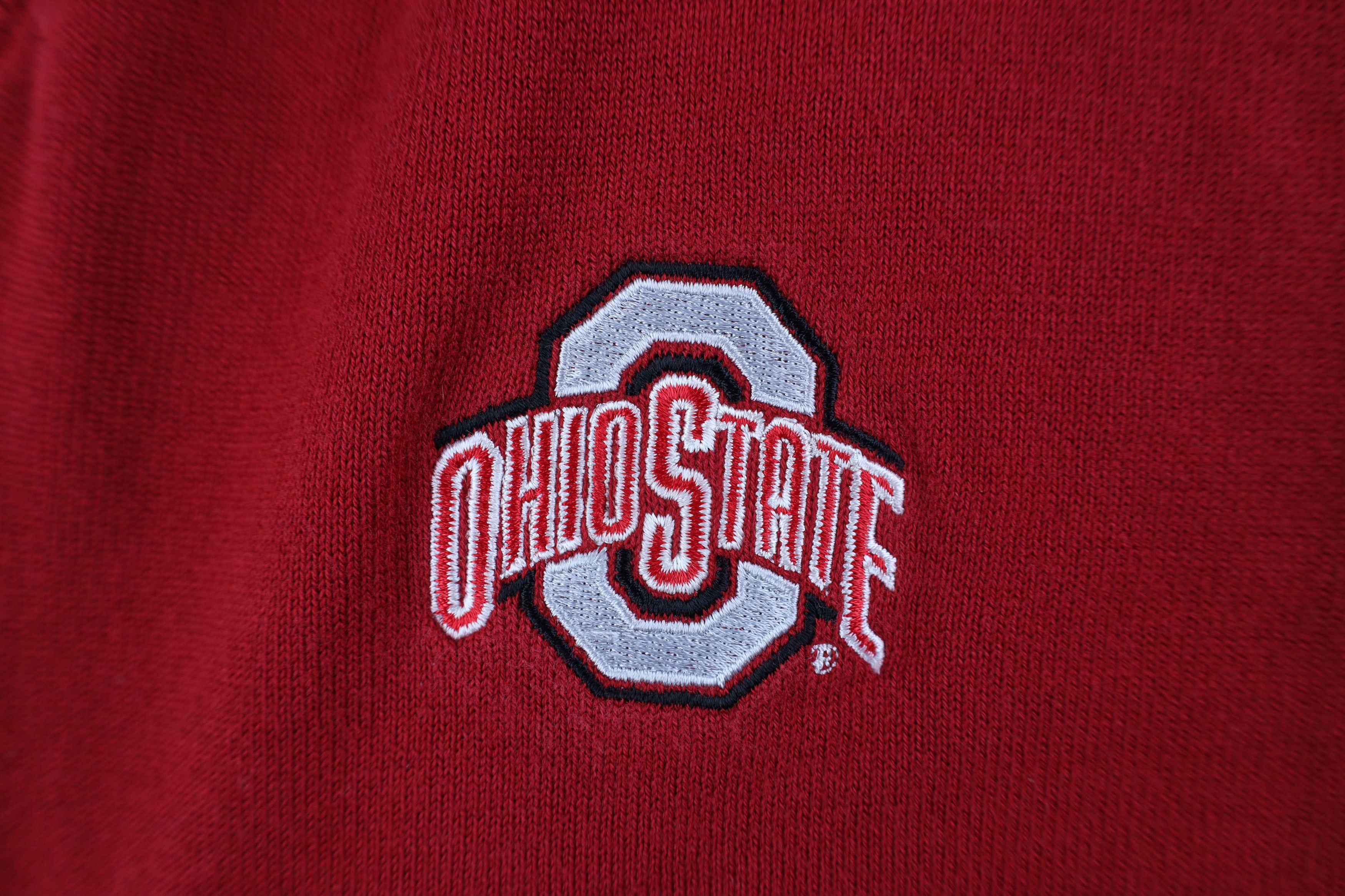 Vintage Vintage 90s Y2K Ohio State University Ribbed Sweater Red Size US XXL / EU 58 / 5 - 4 Thumbnail