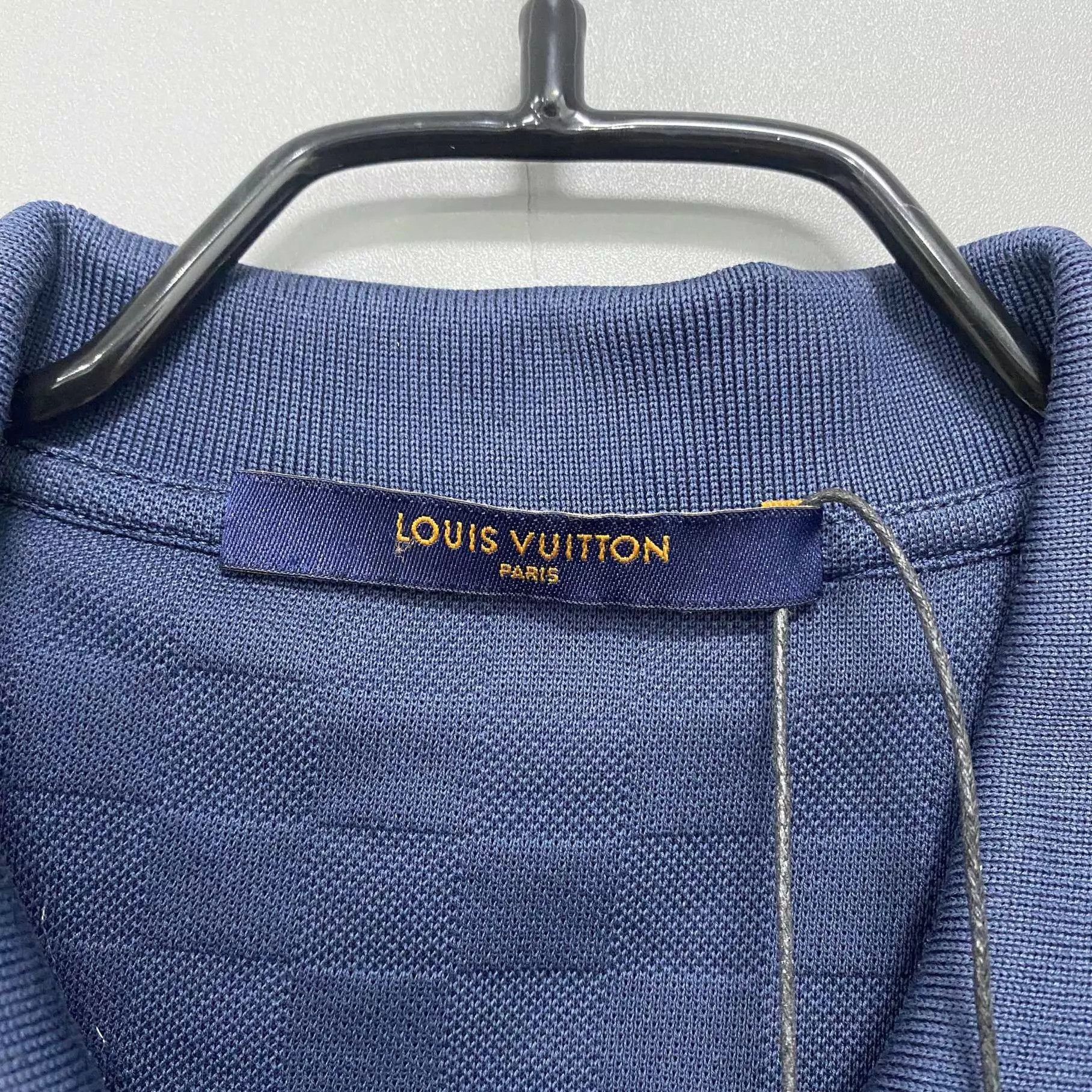 Louis Vuitton LV Navy Checkerboard Short Sleeve T-shirt L Size US L / EU 52-54 / 3 - 4 Thumbnail