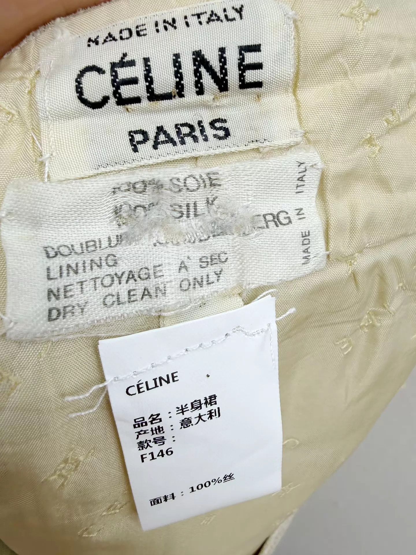Celine Celine Vintage Silk Skirt Size 38 Never Worn Size 26" / US 2 / IT 38 - 5 Thumbnail