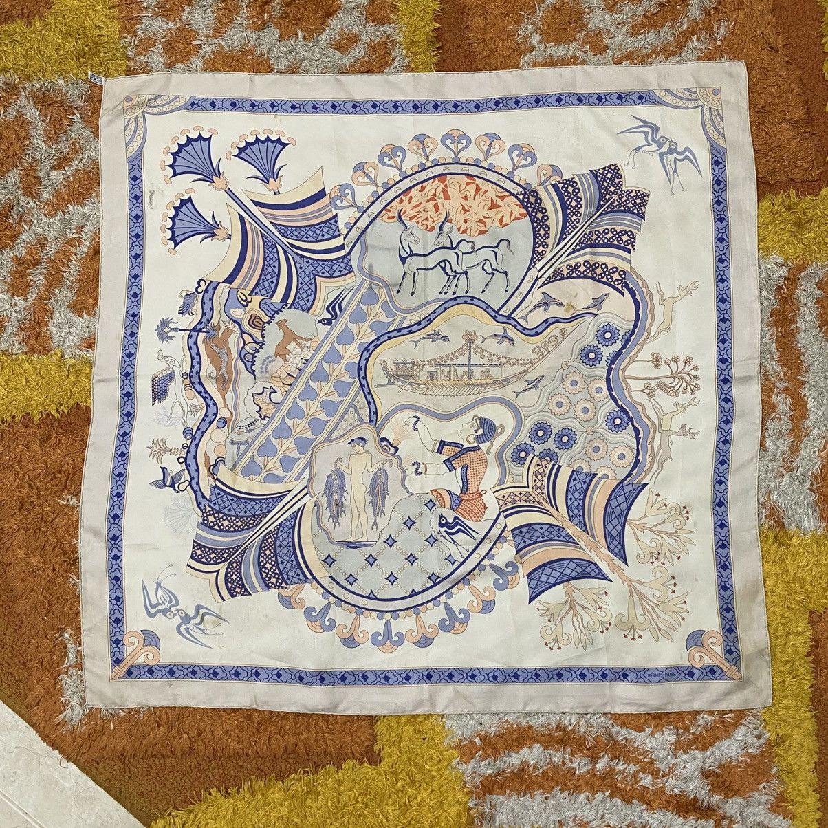 Hermes ☀️Hermes Les Printemps de Thera silk scarf by J.Abadie Size ONE SIZE - 3 Thumbnail