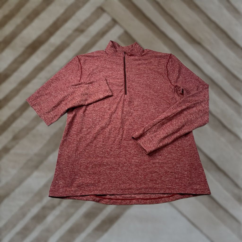 Lululemon Lululemon Metal Vent Tech Pullover Running Mens Large Red Heathered 1/4 Zip Size US L / EU 52-54 / 3 - 1 Thumbnail