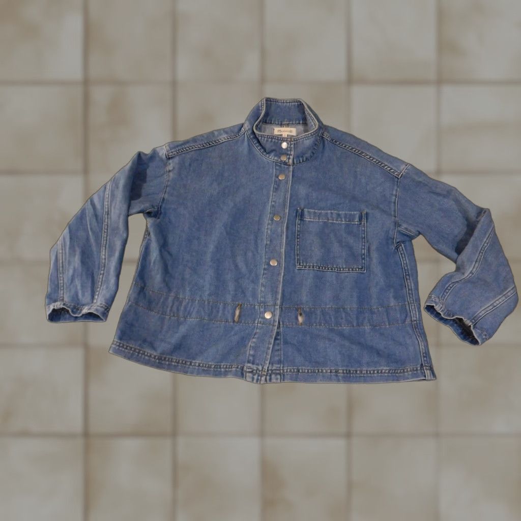 Madewell Madewell Jacket Womens Medium Blue Denim Chore Coat Utility Workwear Belted Size M / US 6-8 / IT 42-44 - 1 Thumbnail