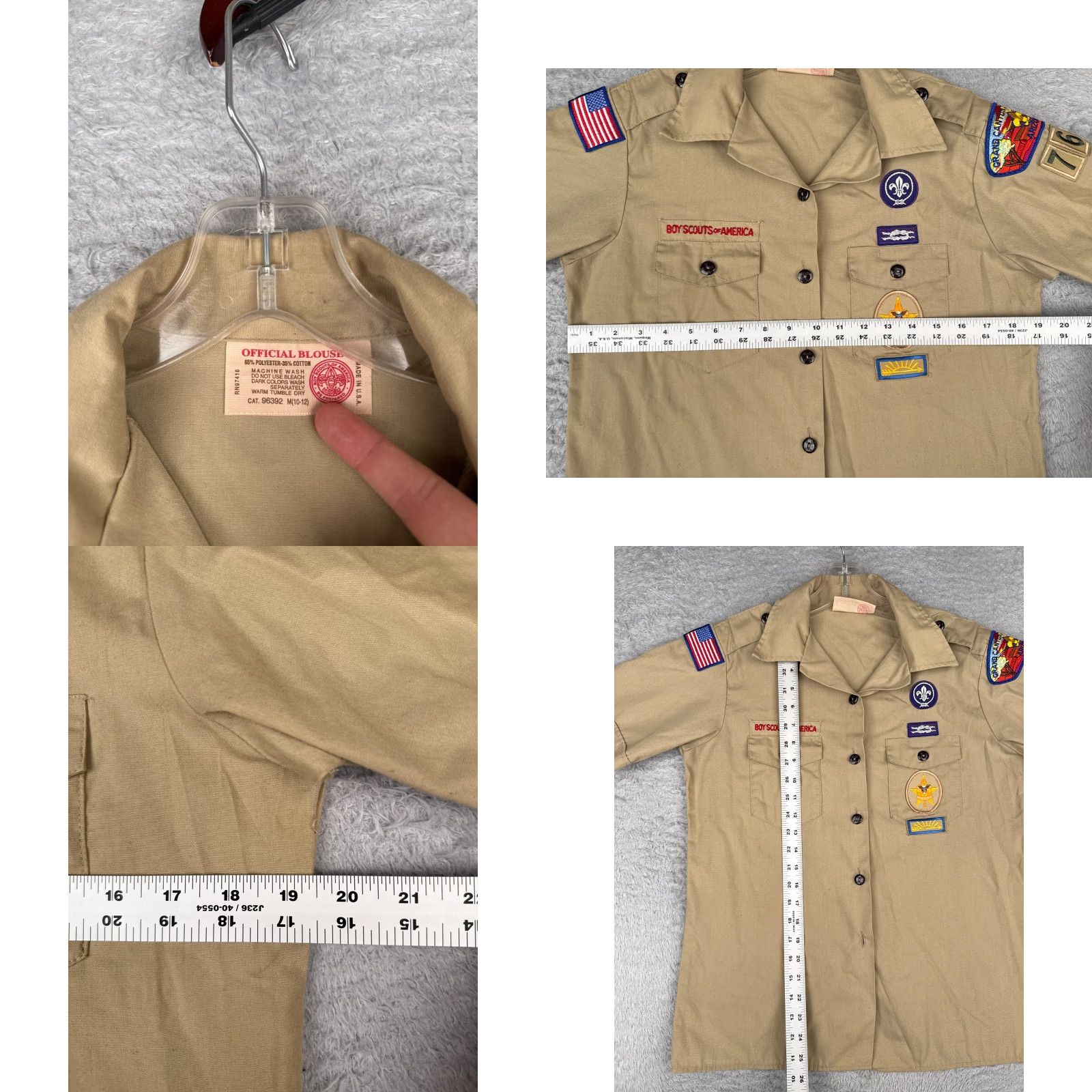 Vintage VINTAGE Boy Scouts of America Shirt Women Medium Beige Short Sleeve Arizona USA Adult M Beige Shirt Boys Scouts 90s Womens Size M / US 6-8 / IT 42-44 - 8 Thumbnail