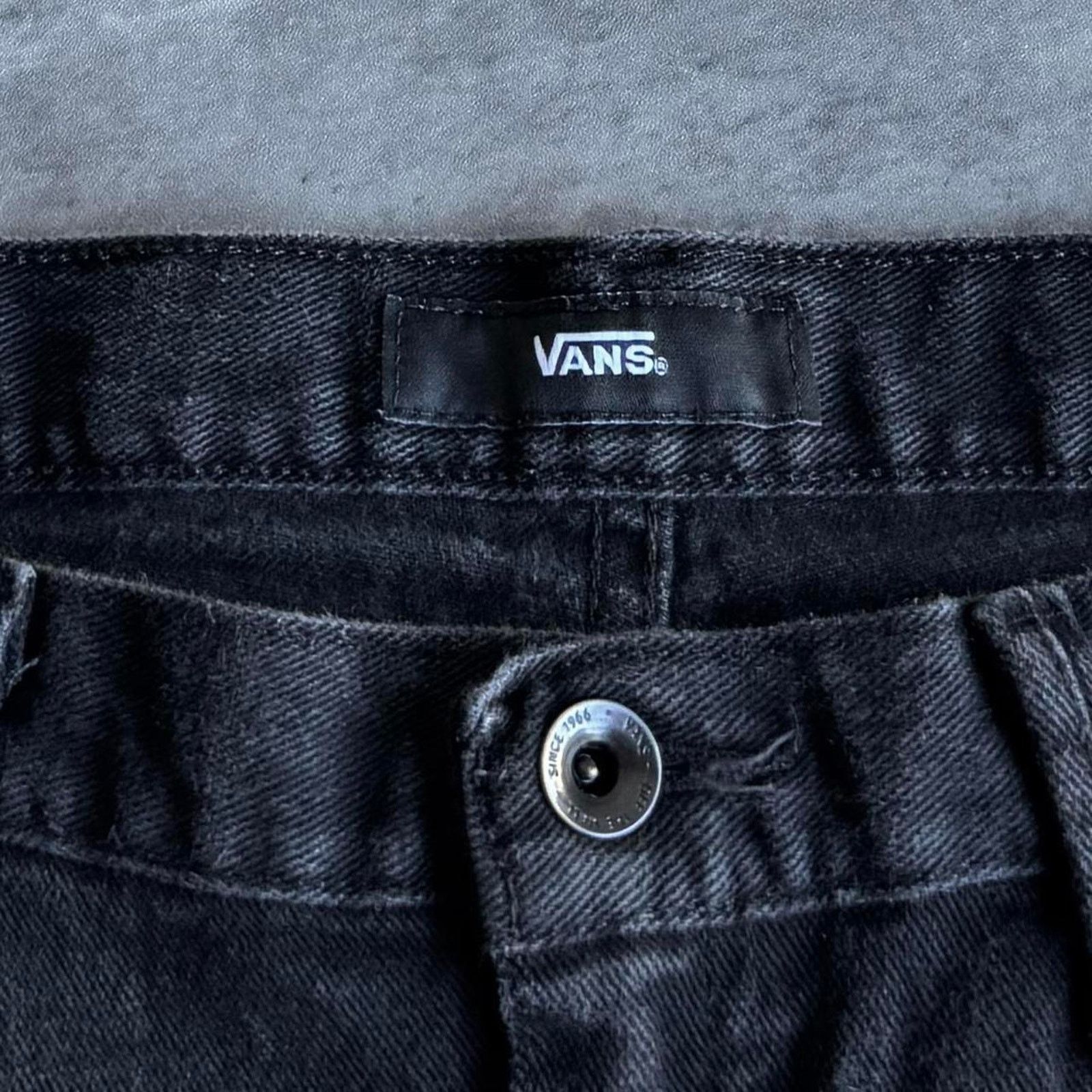 Vans × Vintage Vintage Y2K Vans Black Embroidered Grunge Opium Skinny Jeans Size US 33 - 4 Thumbnail
