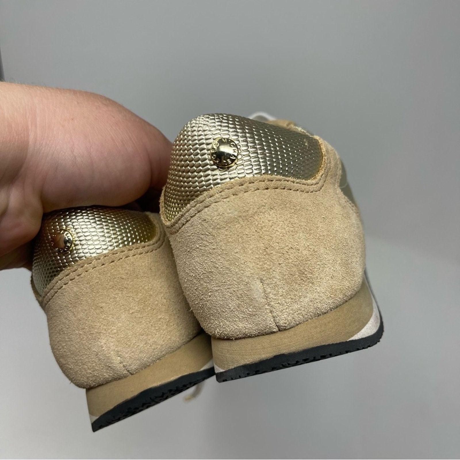 Michael Kors Michael Kors Gold Tan Casual Stanton Trainer Sneakers 7.5 Size US 7.5 / IT 37.5 - 7 Thumbnail