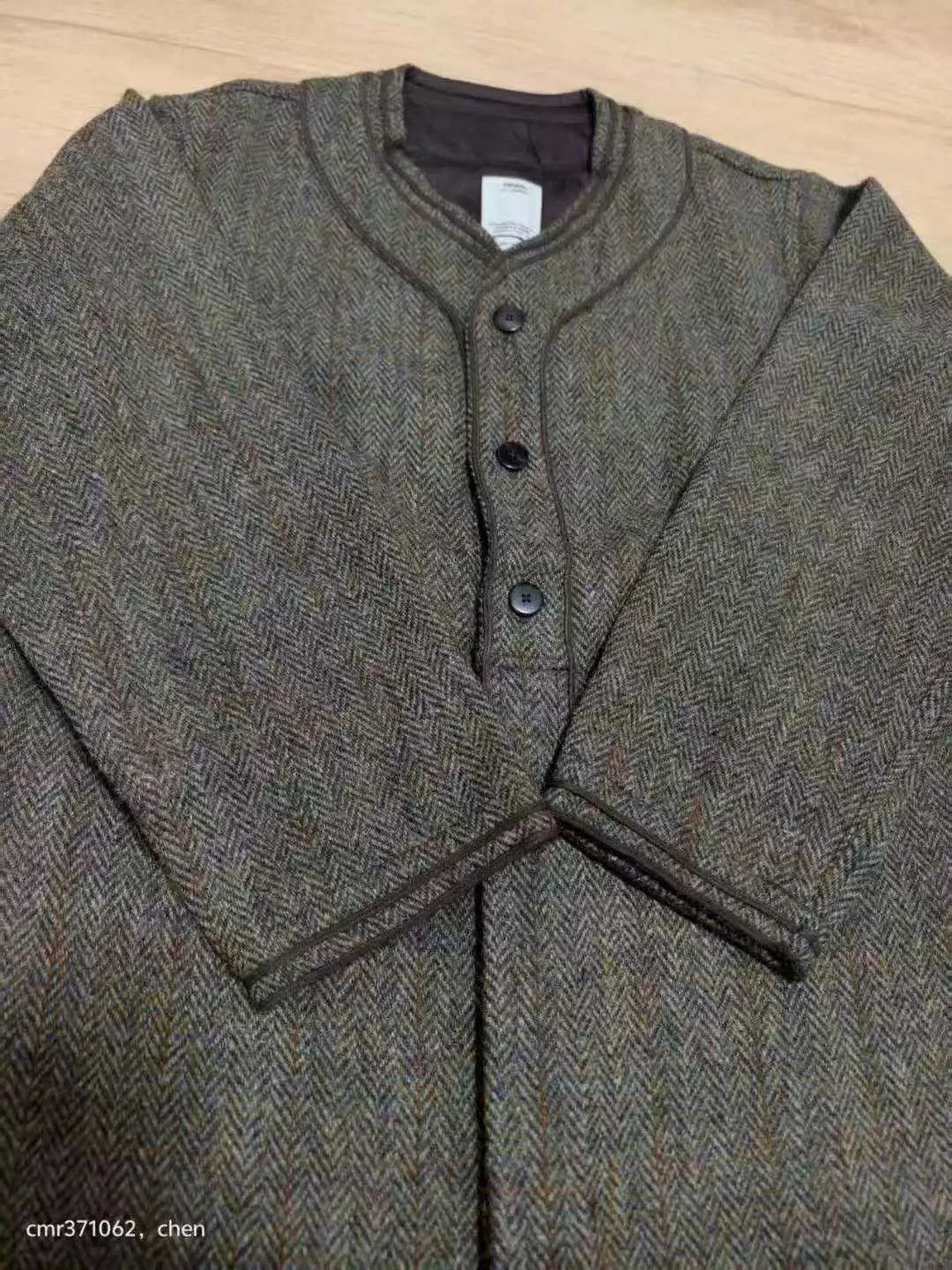 Visvim visvim 16AW SPOT DUGOUT SHIRT L/S HARRIS TWEED Olive Size US M / EU 48-50 / 2 - 3 Thumbnail