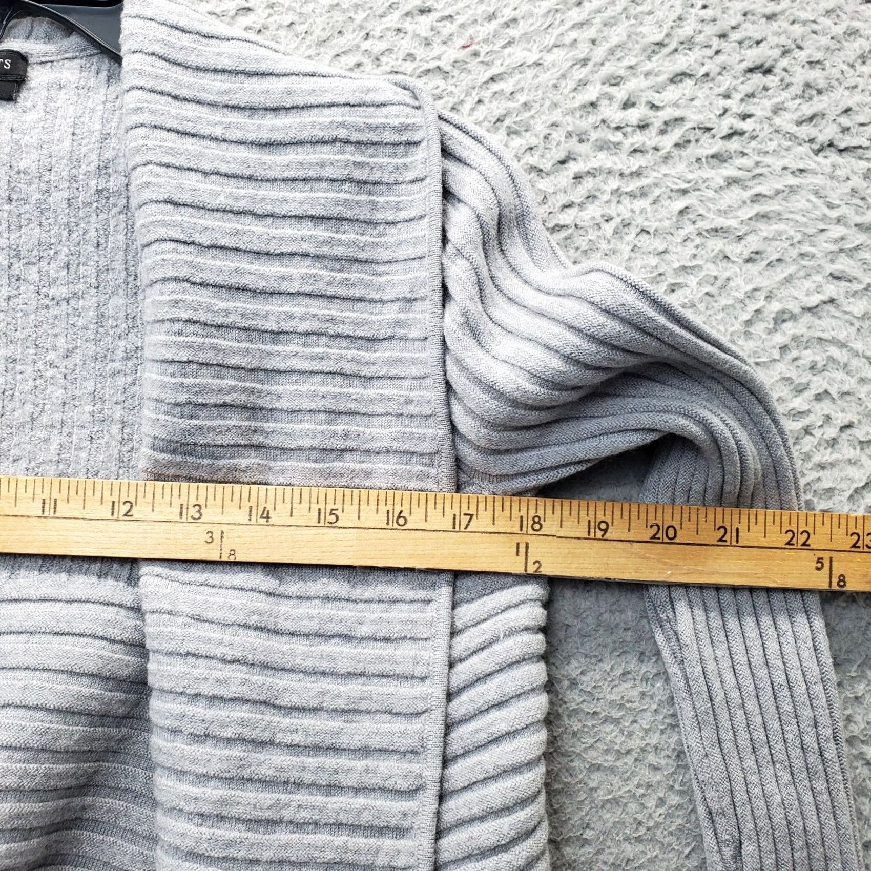 Talbots Talbots Cardigan Womens L Gray Merino Wool Open Front Shawl Collar Knit Sweater Size L / US 10 / IT 46 - 5 Thumbnail