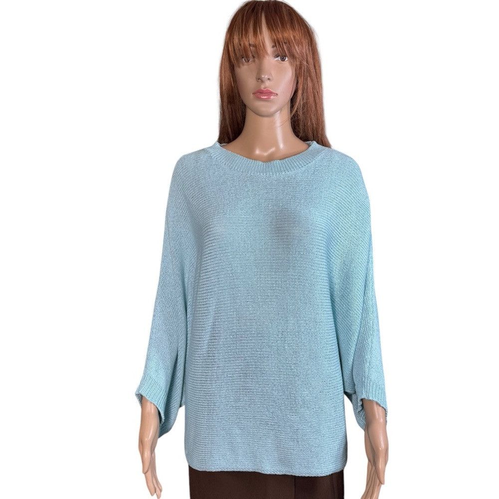 Zara Zara Knit Bat Sleeve Light Blue Sweater Size M Size M / US 6-8 / IT 42-44 - 1 Thumbnail