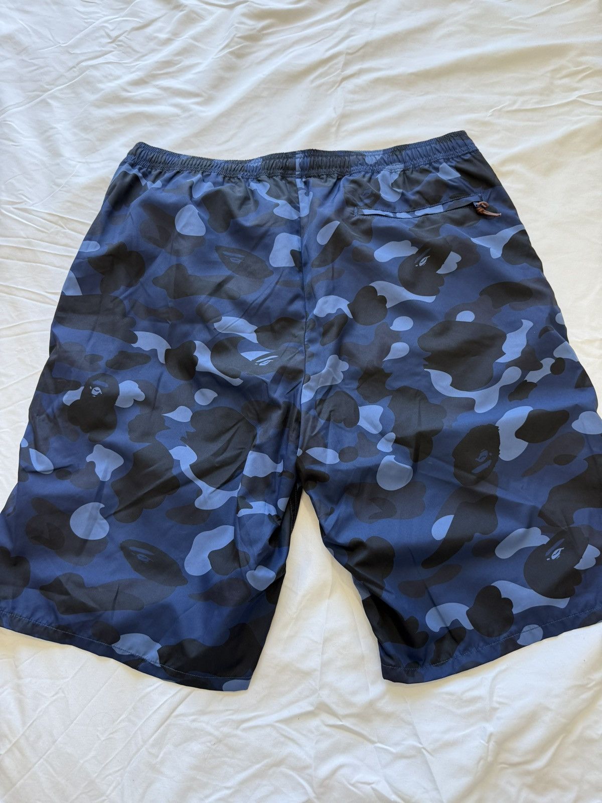 Bape Blue bape shark camo swim trunks XXL Size US 38 / EU 54 - 2 Thumbnail