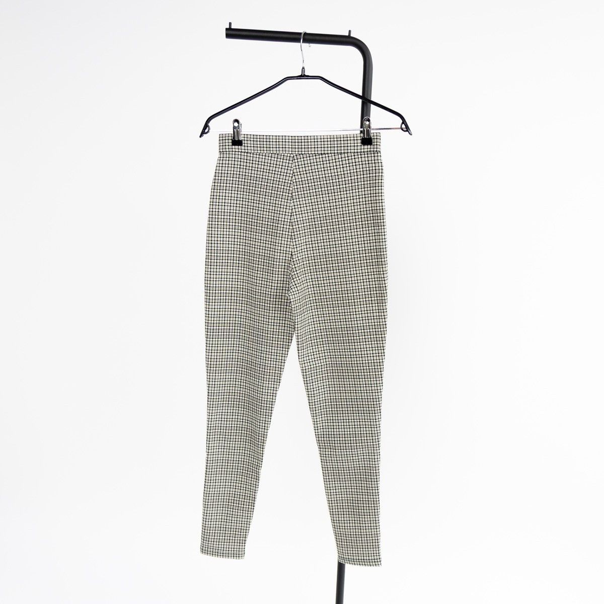 Zara Zara Womens Check Trousers Slim Fit Pants Green Beige Casual Size 26" / US 2 / IT 38 - 2 Thumbnail