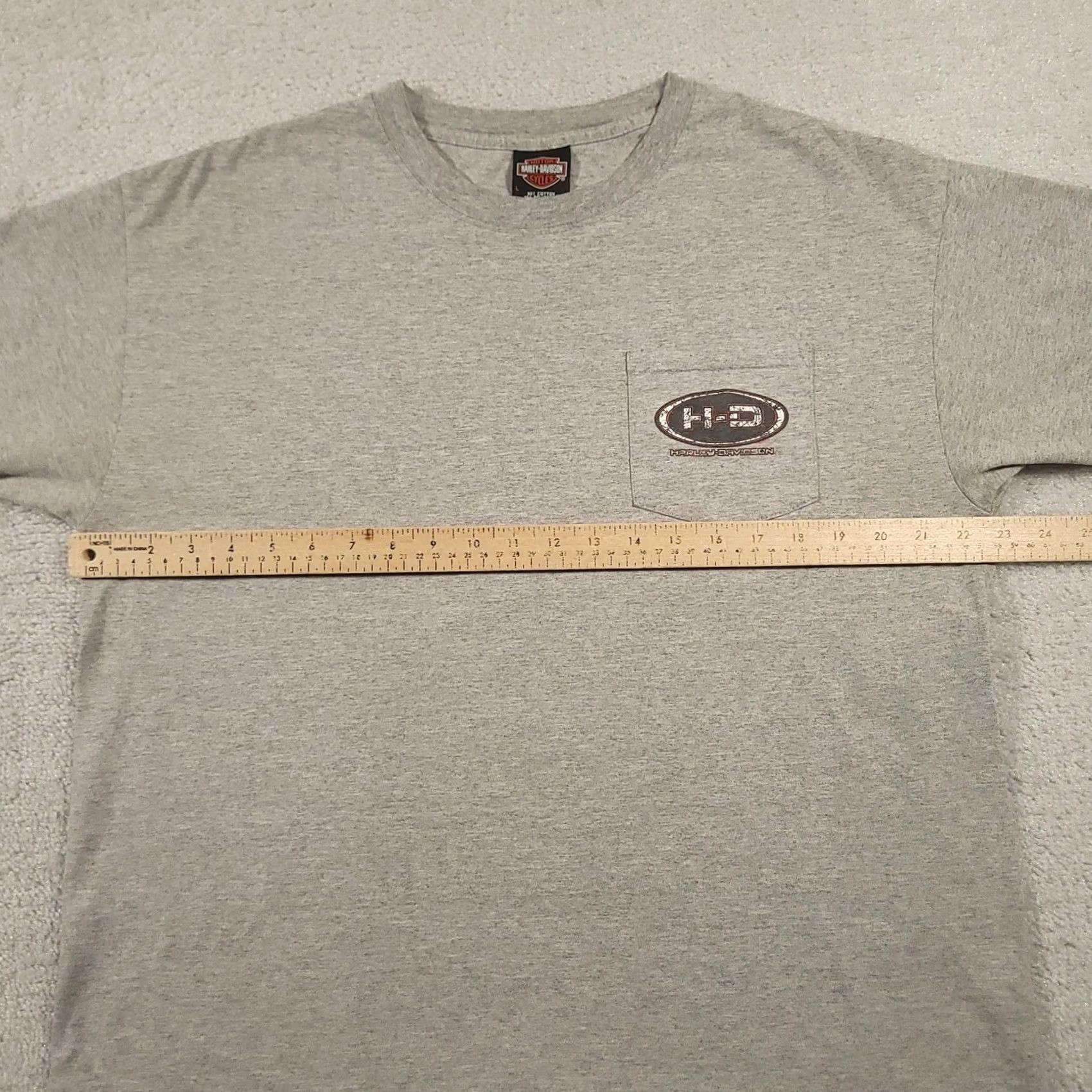 Harley Davidson Harley-Davidson Shirt Mens L Gray Pocket Tee TNT Quincy Illinois Dealer Graphic Print Crew Neck Short Sleeve Size US L / EU 52-54 / 3 - 5 Thumbnail