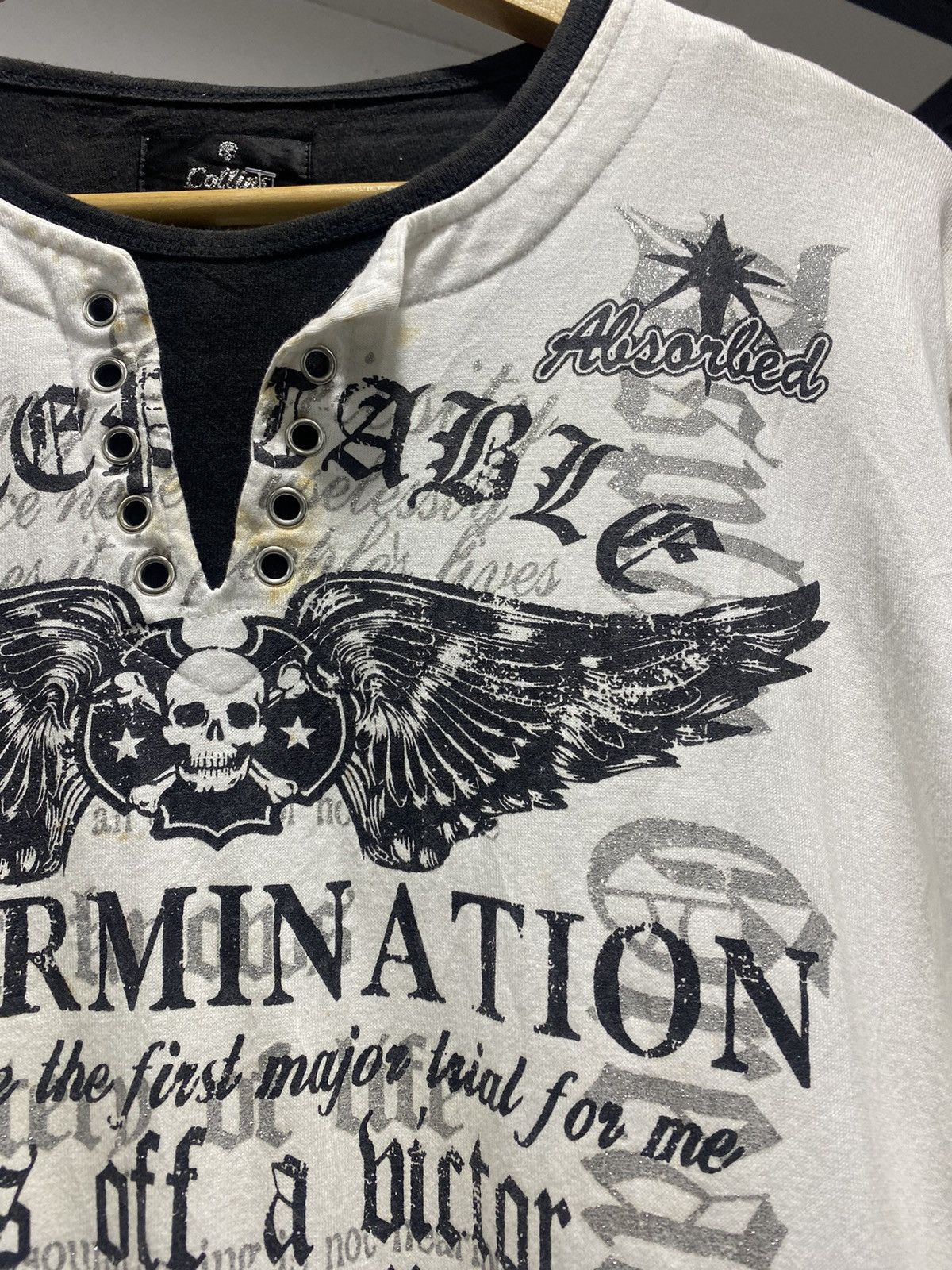 Hysteric Glamour Collins Skull Poem Ls shirt Punk Grunge Lgb Size US M / EU 48-50 / 2 - 12 Thumbnail