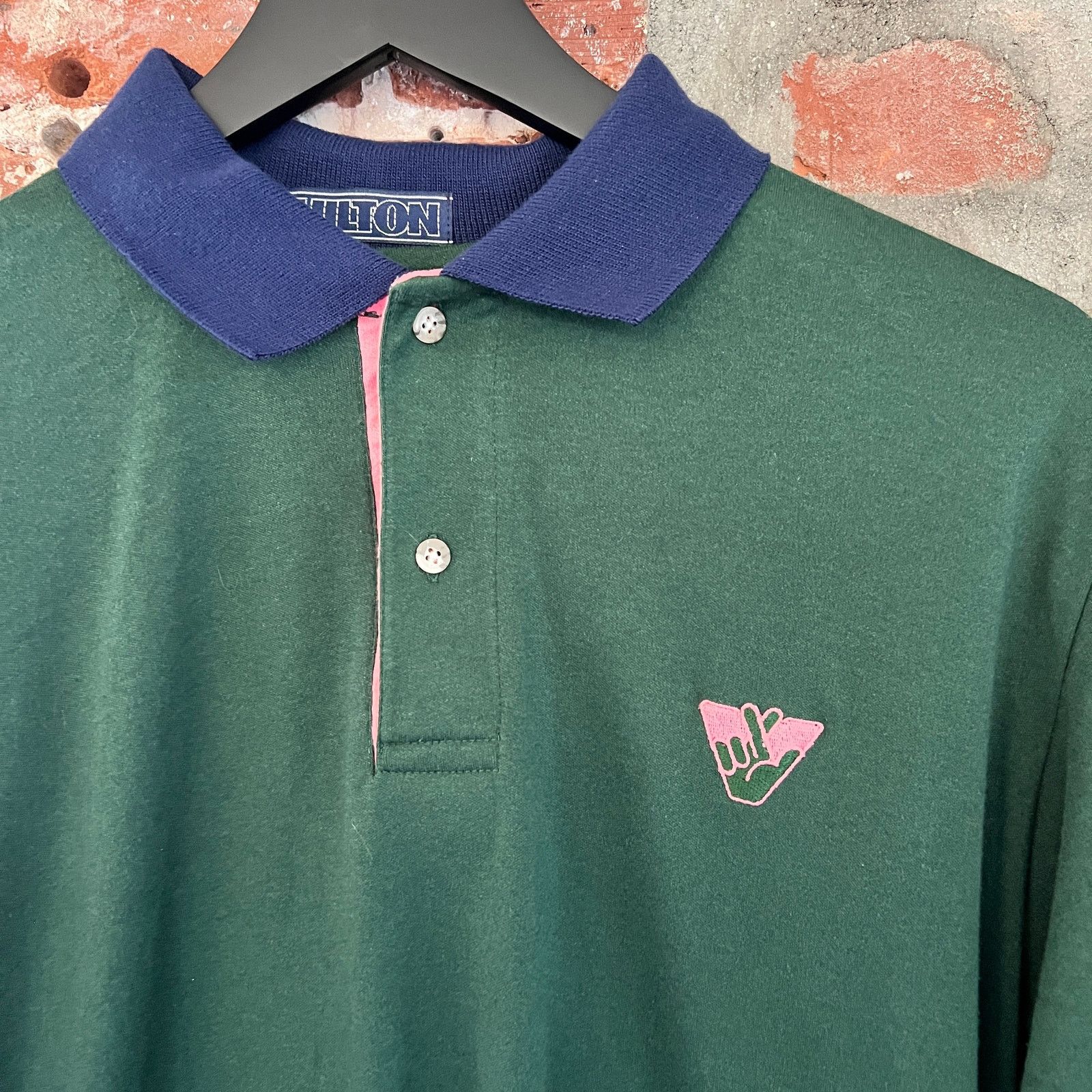 Vintage Vintage Made in USA Hilton Mens Green Polo Shirt L 21x29 Size US L / EU 52-54 / 3 - 1 Thumbnail