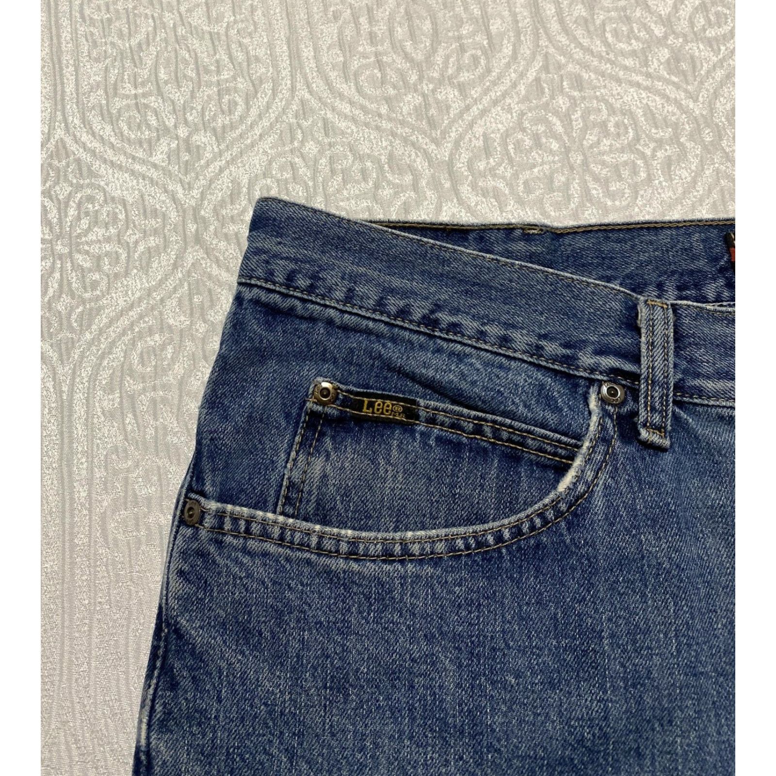 Lee Lee Relaxed Fit Jeans Mens 38x30 Blue 5-Pocket Denim 100% Cotton Straight Leg Size US 38 / EU 54 - 3 Thumbnail