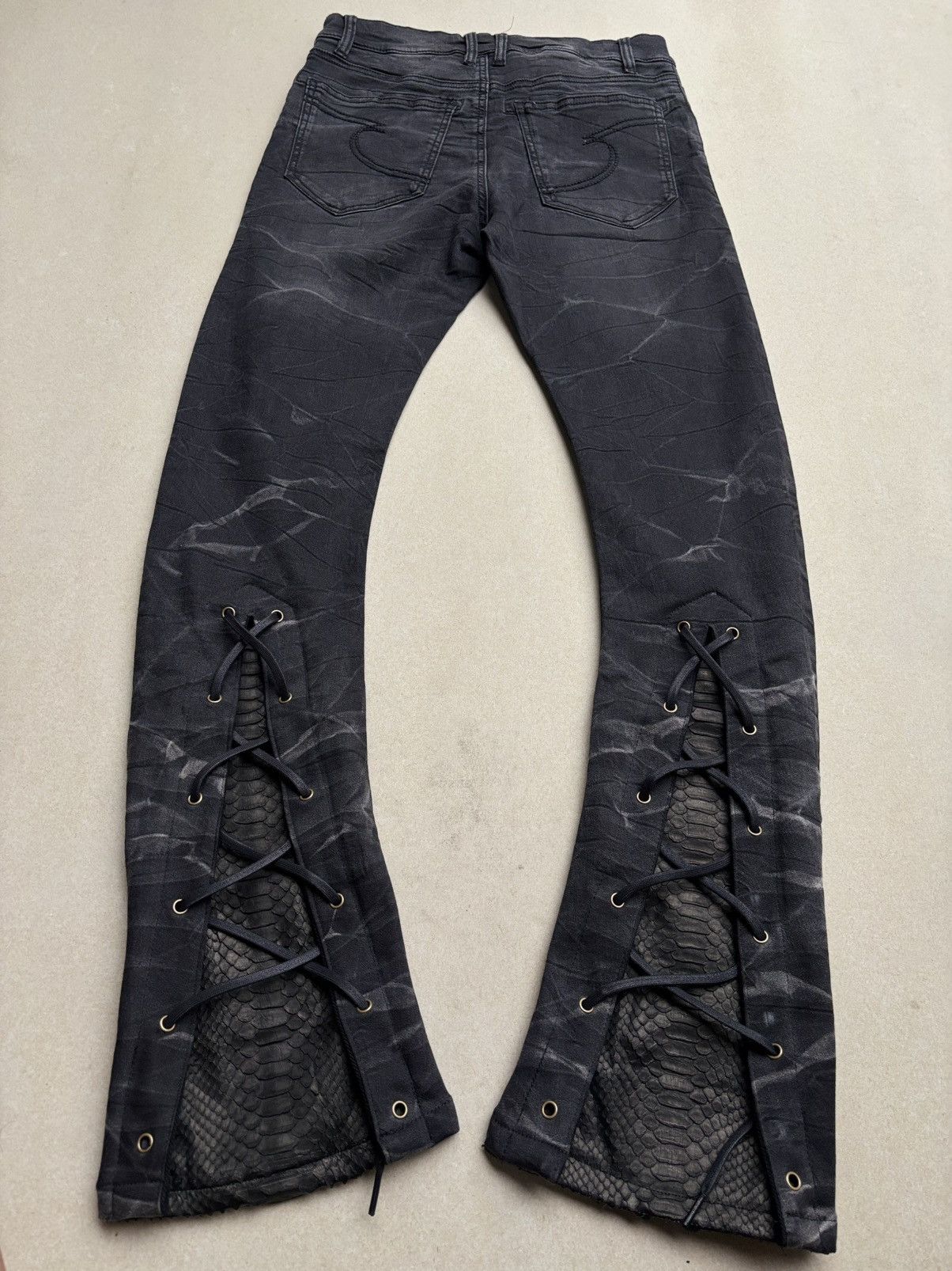semanticdesign SEMANTIC DESIGN lace-up jeans Size US 27 - 2 Thumbnail