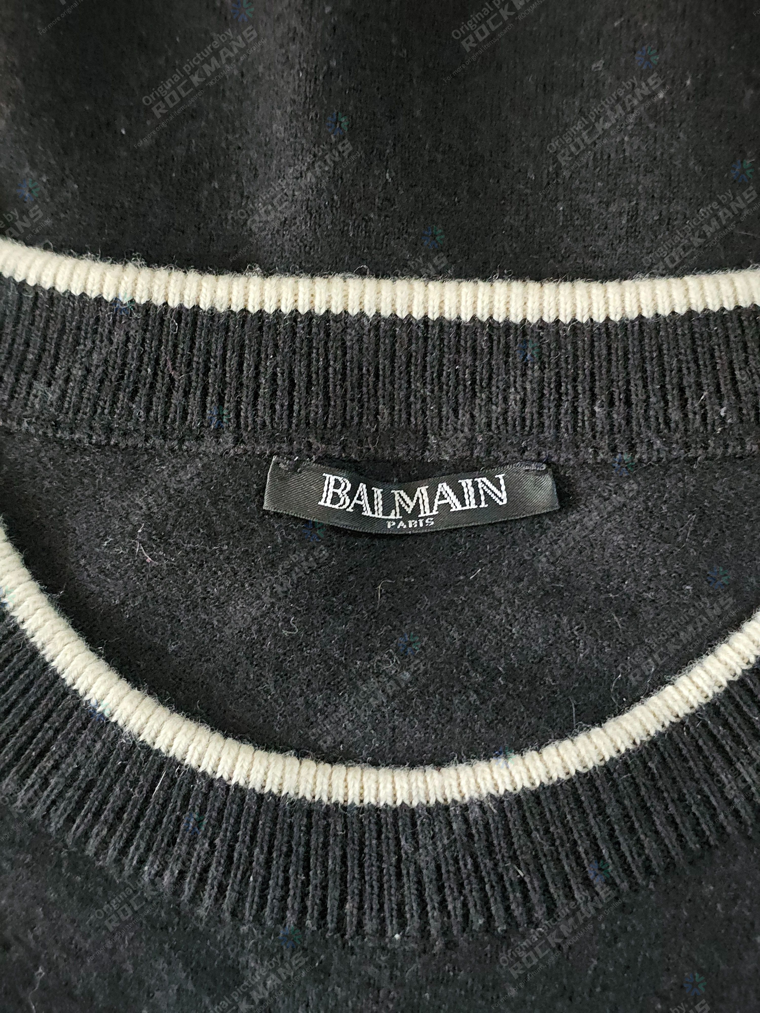 Balmain Balmain Paris intarsia black wool crewneck size M like S Size US M / EU 48-50 / 2 - 5 Thumbnail