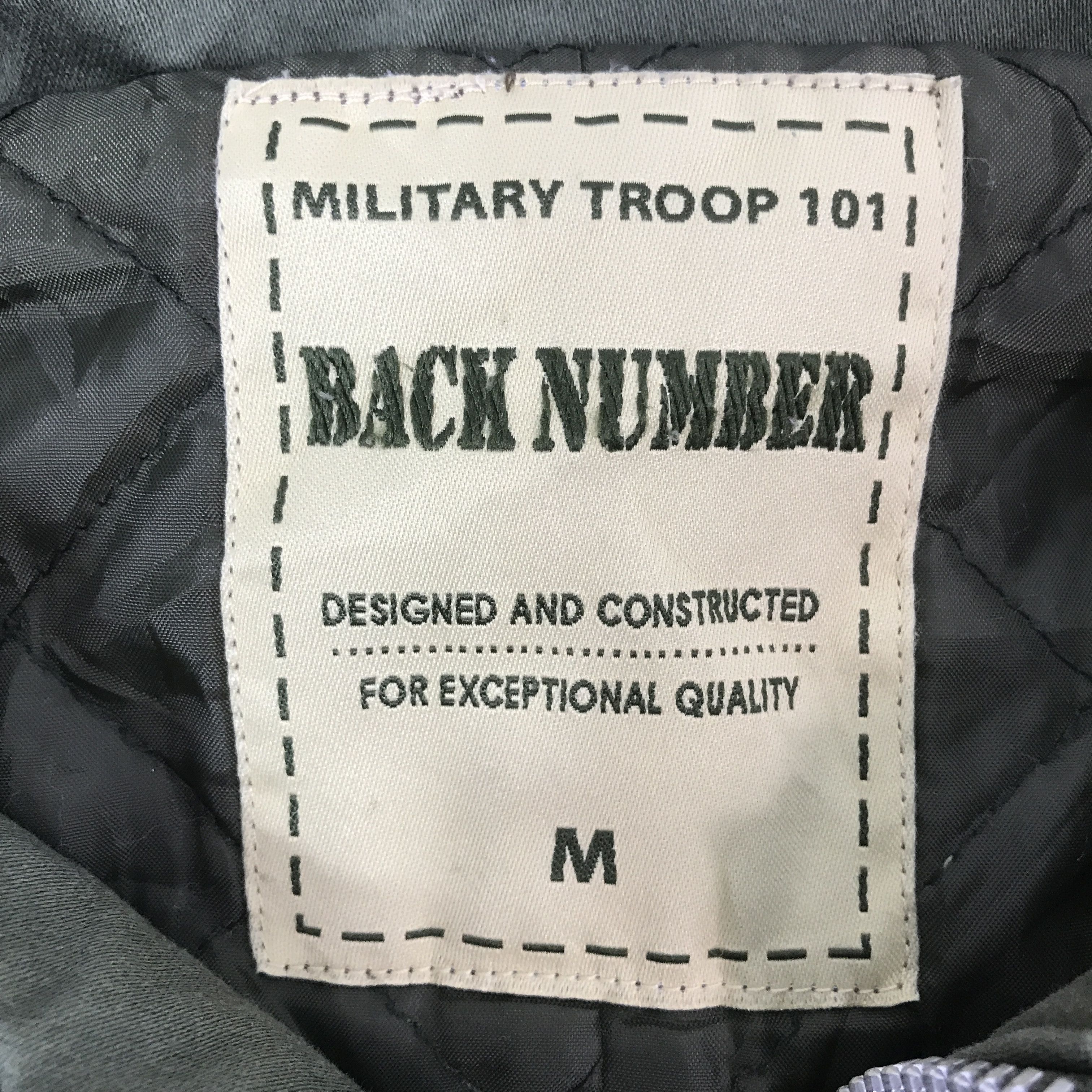 Vintage back Number military troop boro vest K64B13 Size US M / EU 48-50 / 2 - 7 Thumbnail