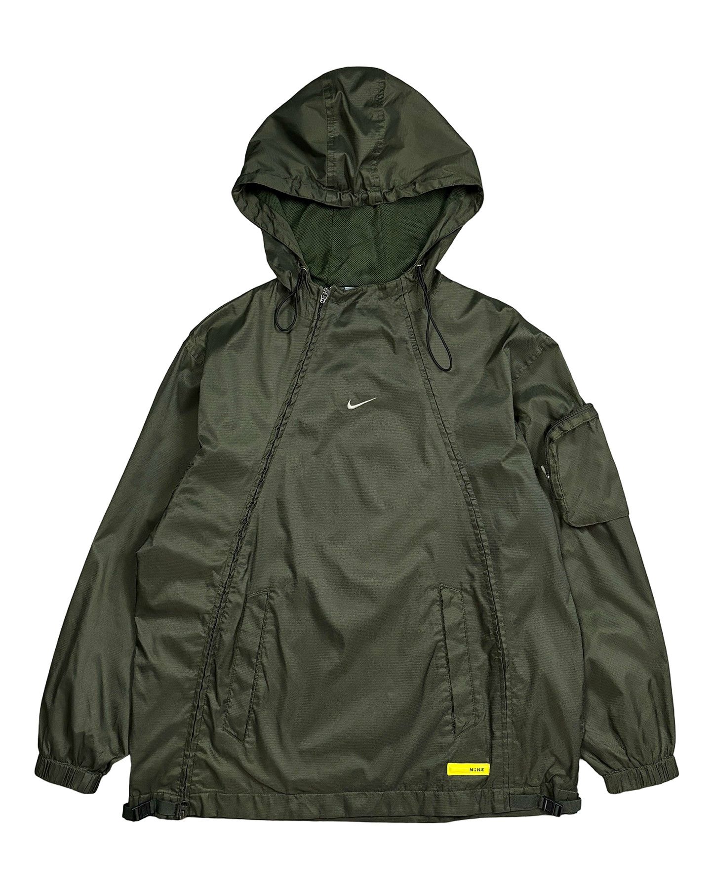 Nike Asymmetrical Jacket Zip Pocket Vintage Millitary