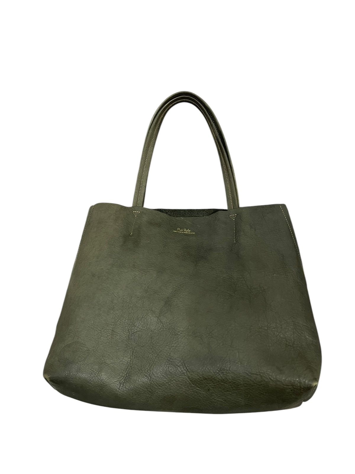 Genuine Leather Full Leather Plus Style Japan Tote Shoulder Bag 1🟩7 Size ONE SIZE - 7 Thumbnail