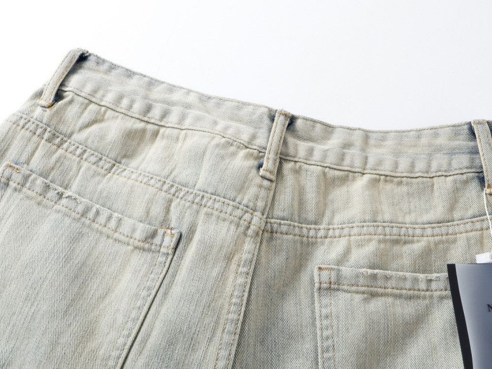 Vintage Punk Retro Washed Gradient Distressed Scimitar Jeans Size US 32 / EU 48 - 4 Thumbnail